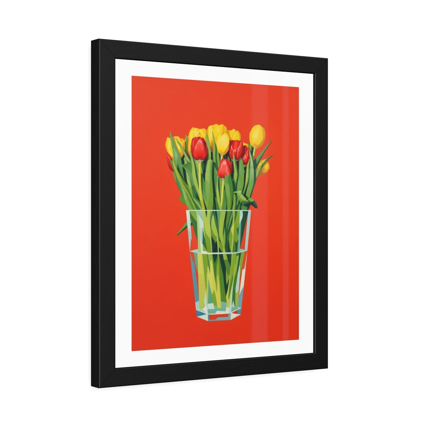 Tulip Bouquet Framed Poster — Bright Floral Wall Art