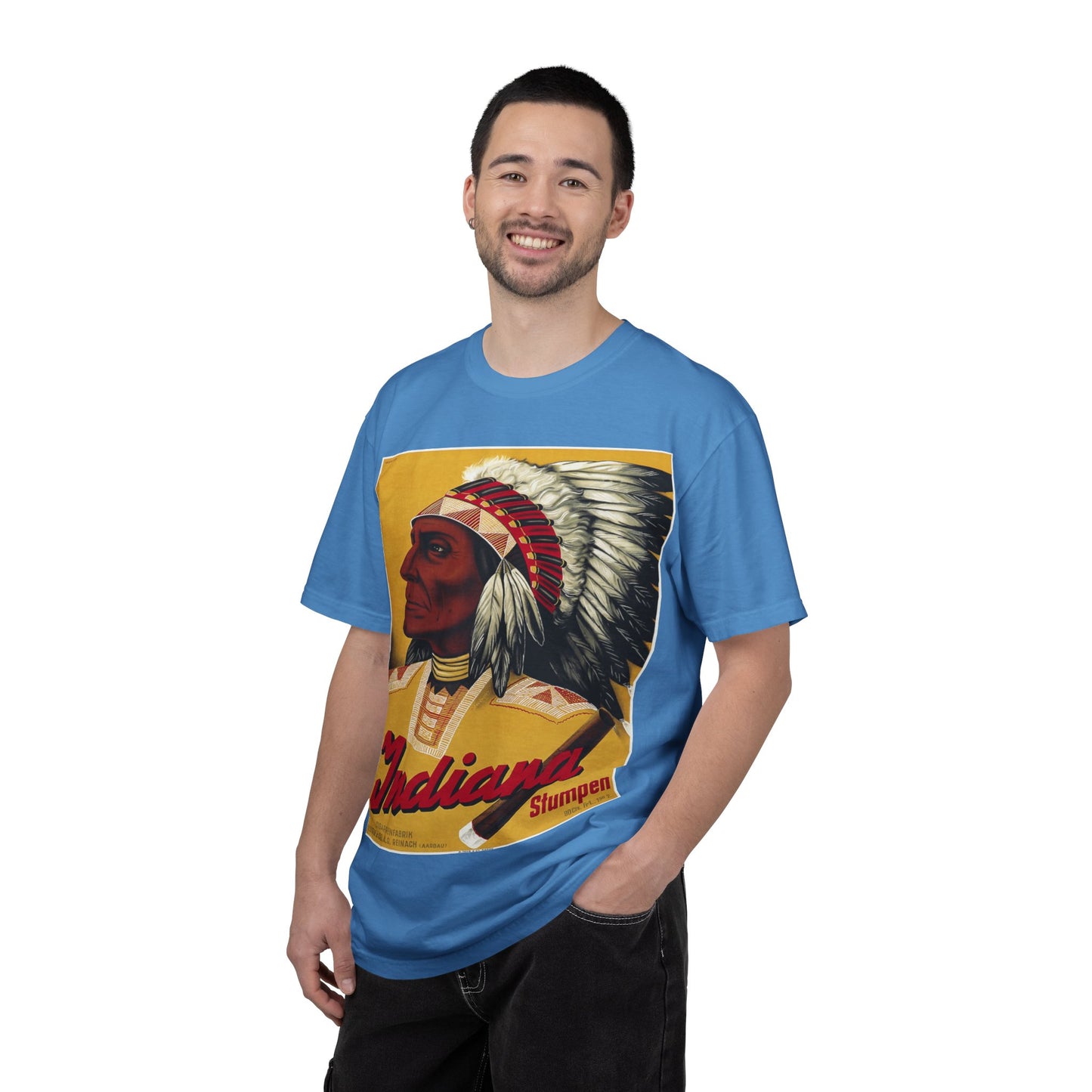 T-Shirt — Retro 'Indiana' Native Chief Vintage Poster Design