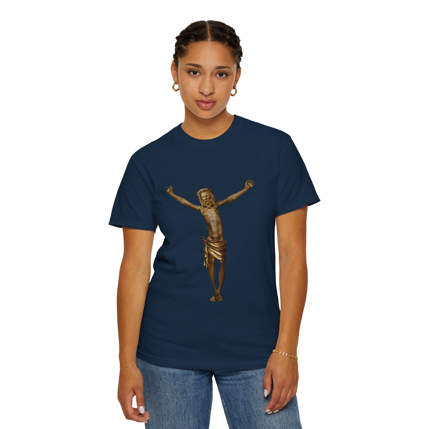 Unisex Christ on the cross Garment-Dyed T-shirt