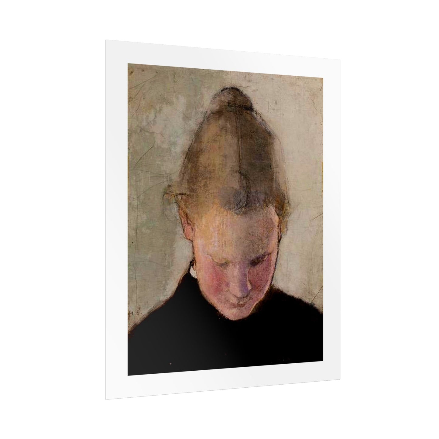 Lukeva tytto by Helena Schjerfbeck Wall Art Print