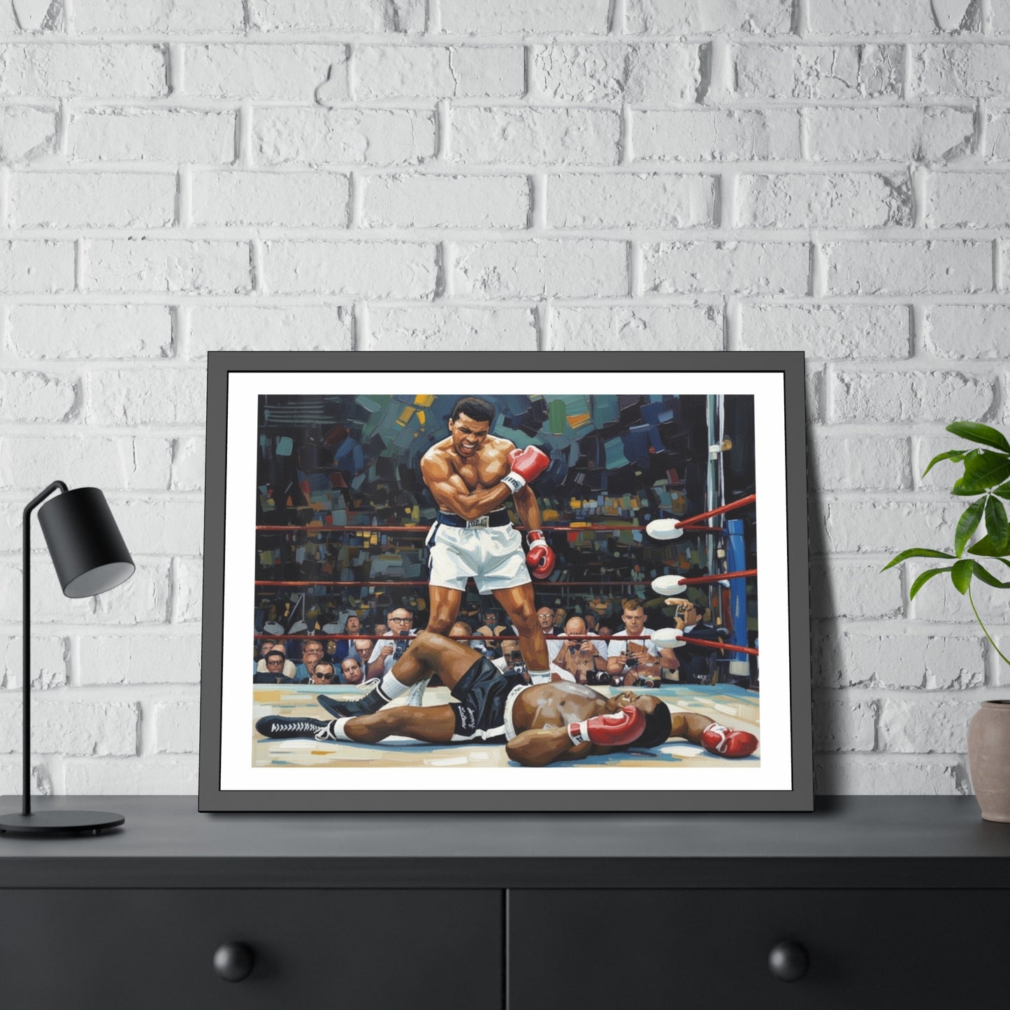 Muhammad Ali 'The Knockout' Framed Poster — Vintage Boxing Wall Art