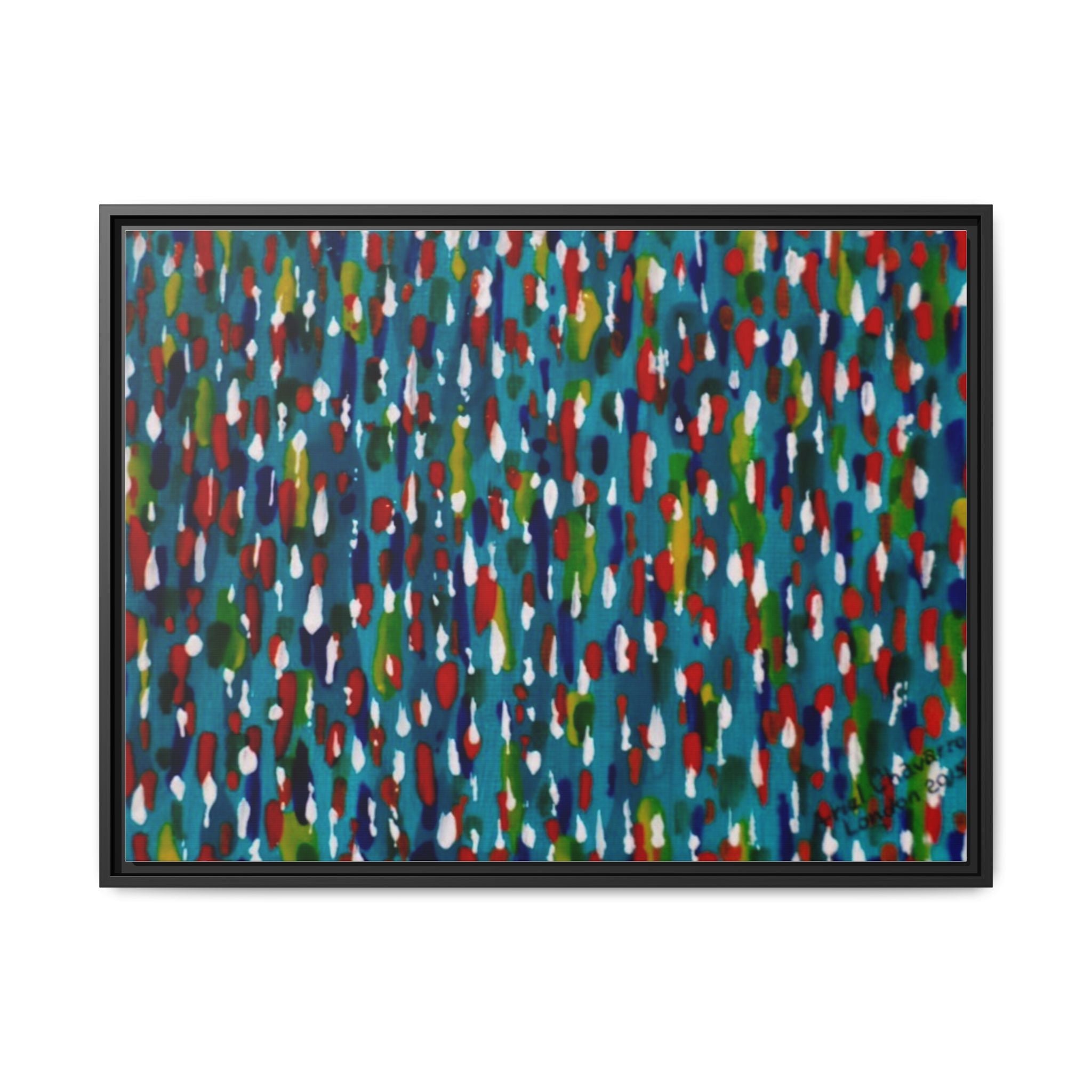 Colours Of The Soul Reflecting On Water by Ariel Chavarro Avila Matte Canvas Framed Art