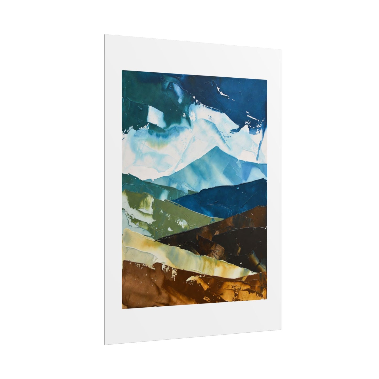 Abstract Mountain Landscape Poster — Rolled Art Print