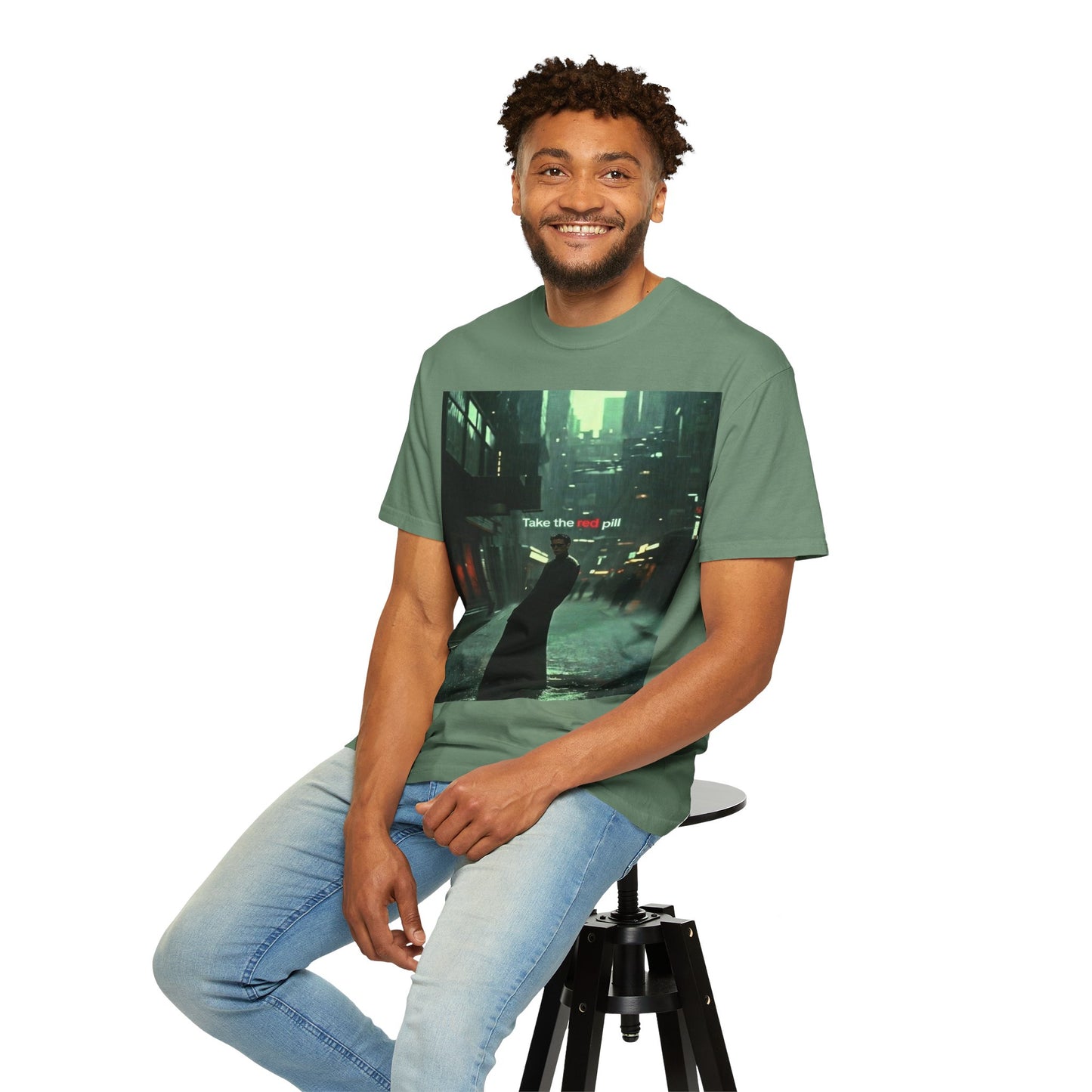 Take the Red Pill T-Shirt — Cyberpunk Noir Graphic Tee