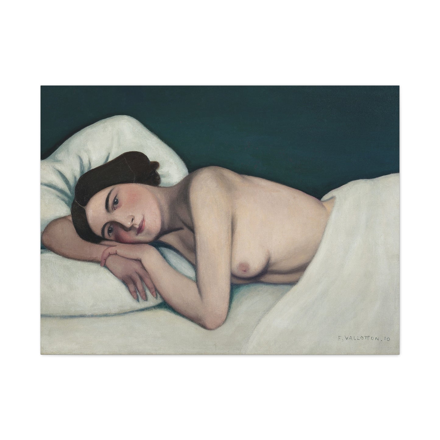 Nu au lit by Félix Vallotto Matte Canvas Wall Art Print