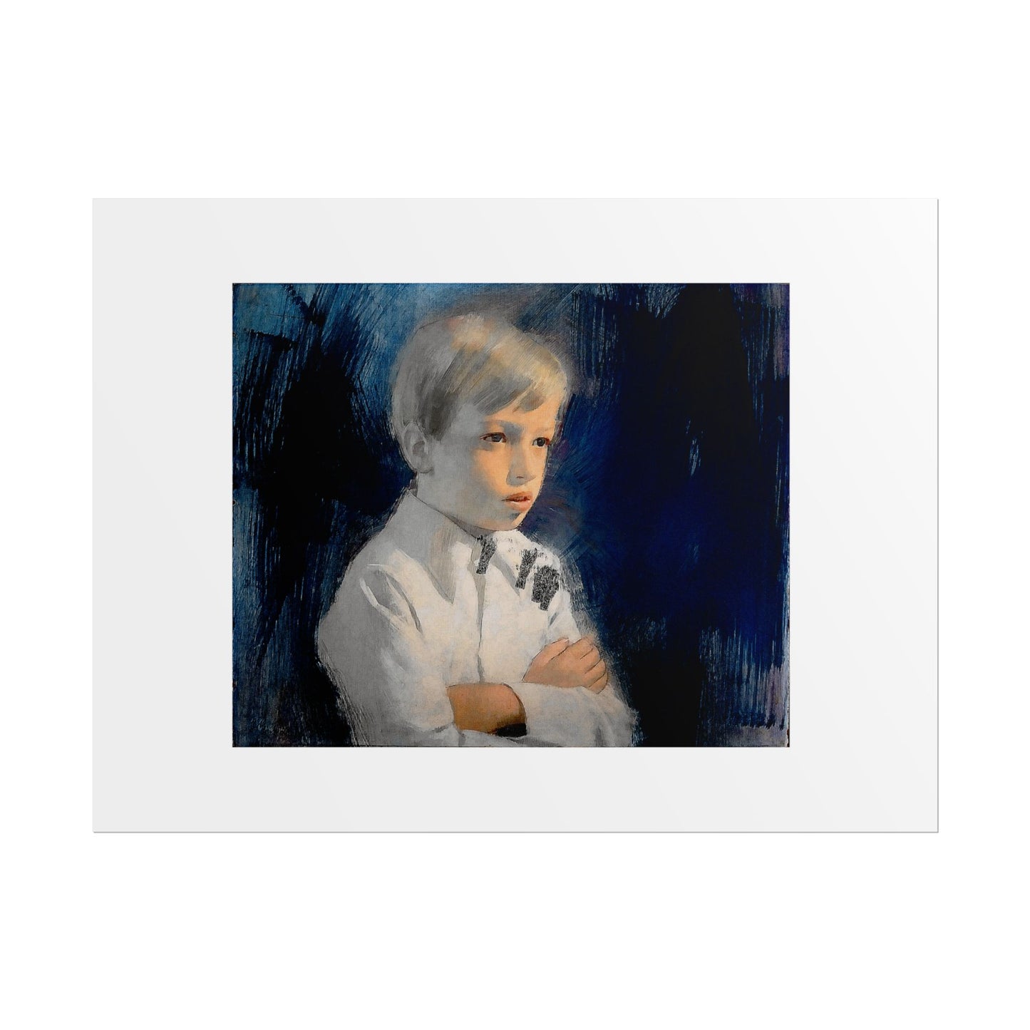 Painting of boy by Unknown Artist Wall Art Print
