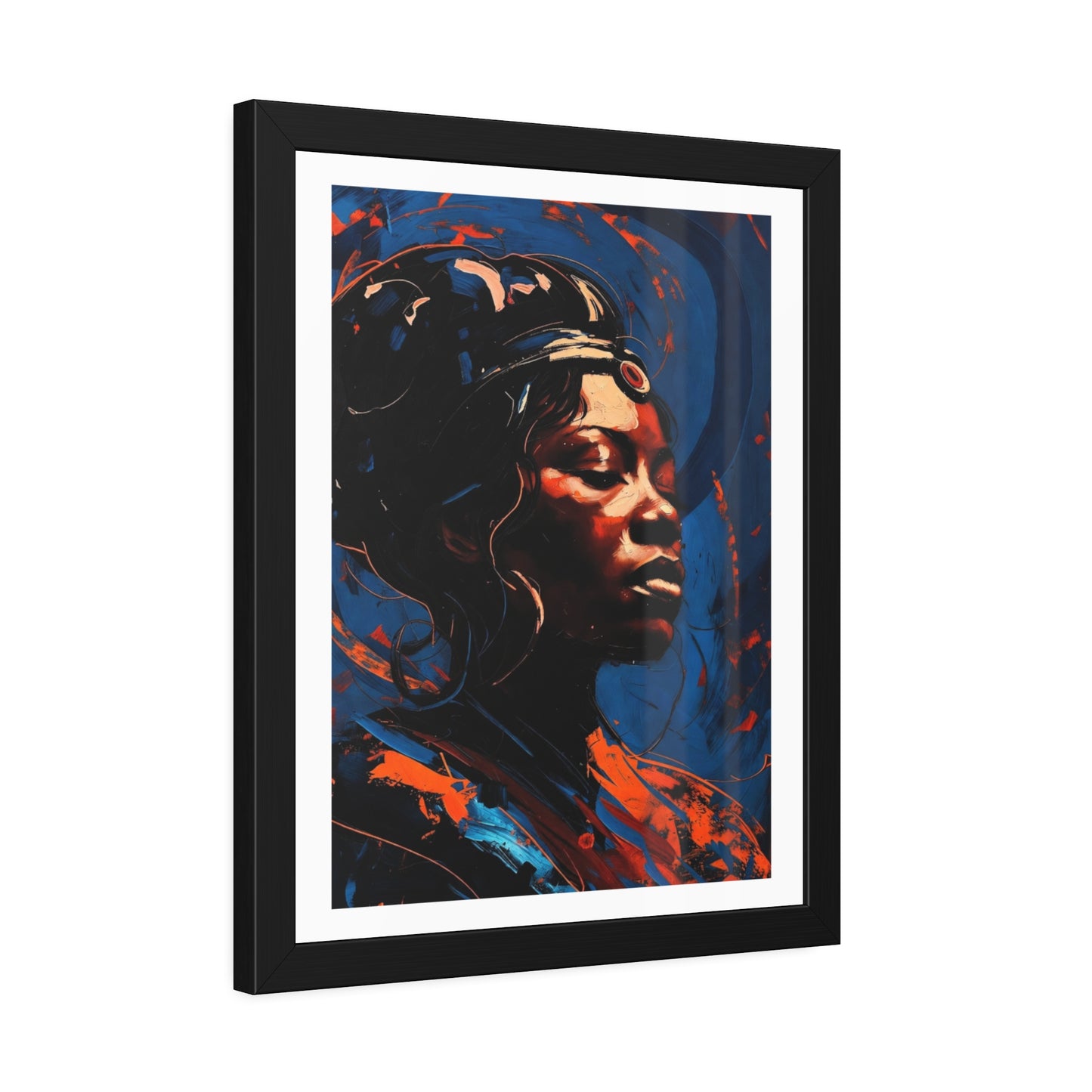 Framed Art Poster — Bold Abstract Portrait Wall Art