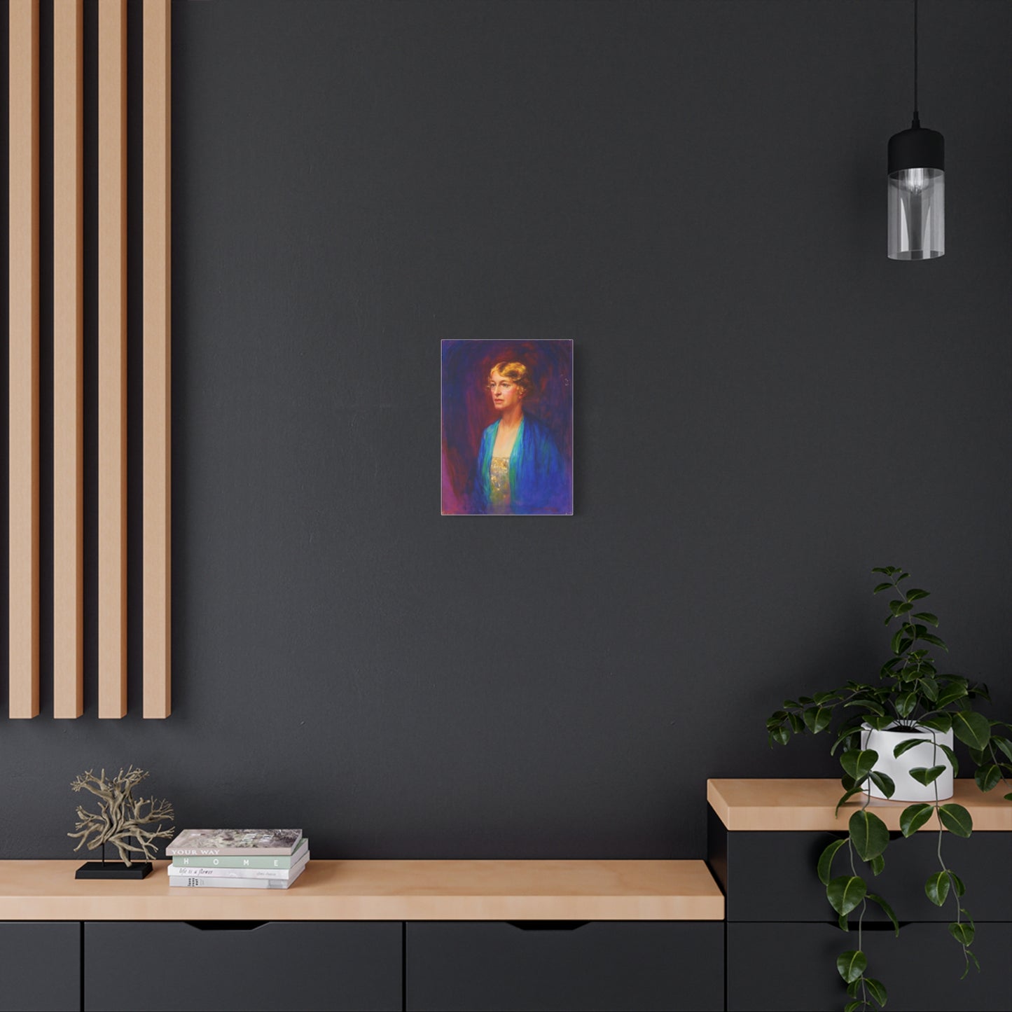 Vintage Portrait Matte Canvas Print — Elegant Early 20th‑Century Woman Wall Art