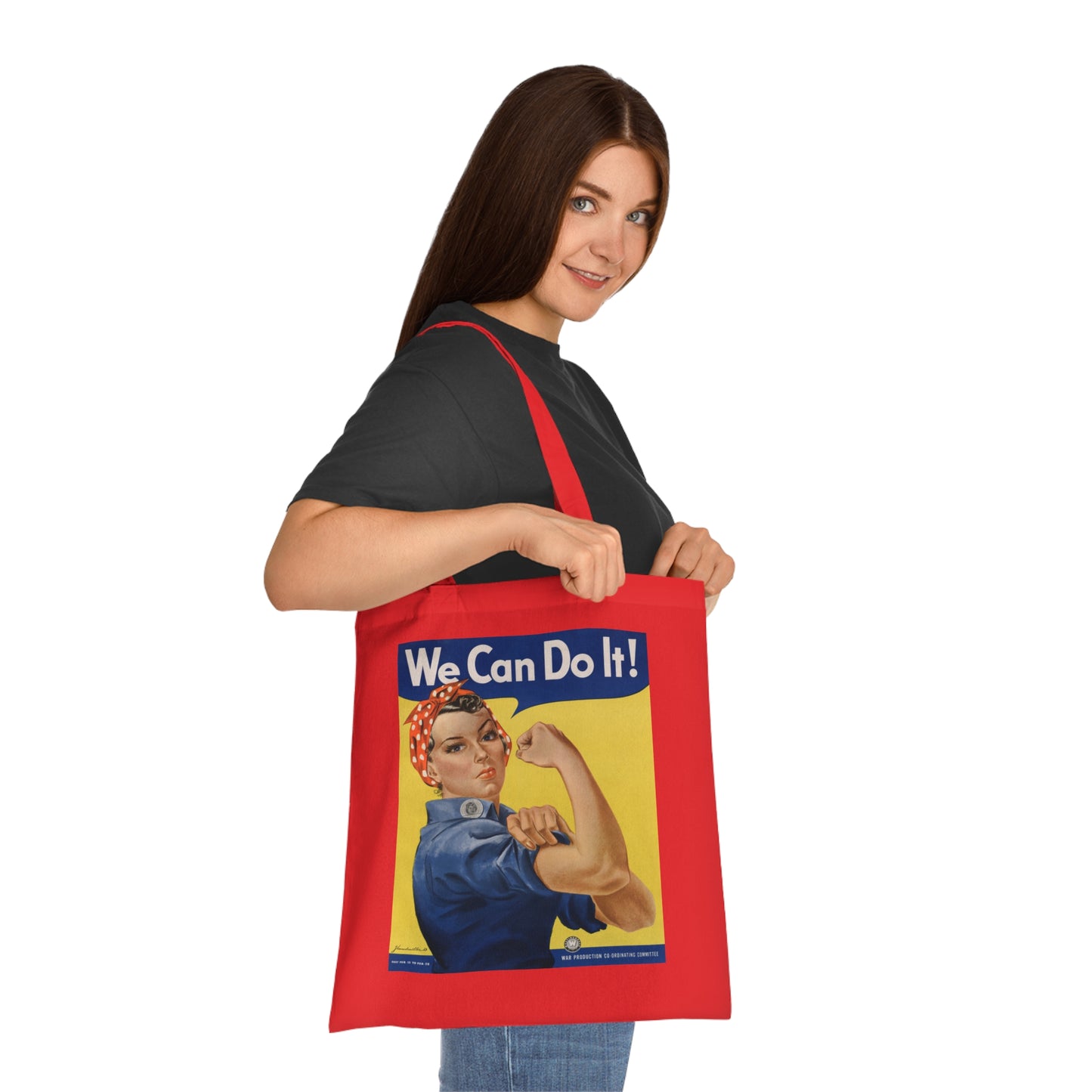 We Can Do It! Rosie the Riveter Cotton Tote — Vintage Feminist Empowerment Shopper