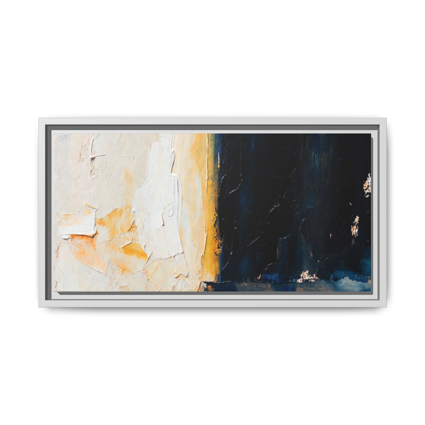 Abstract Coastal Texture Framed Canvas Art — Matte Multi-Color Wall Print