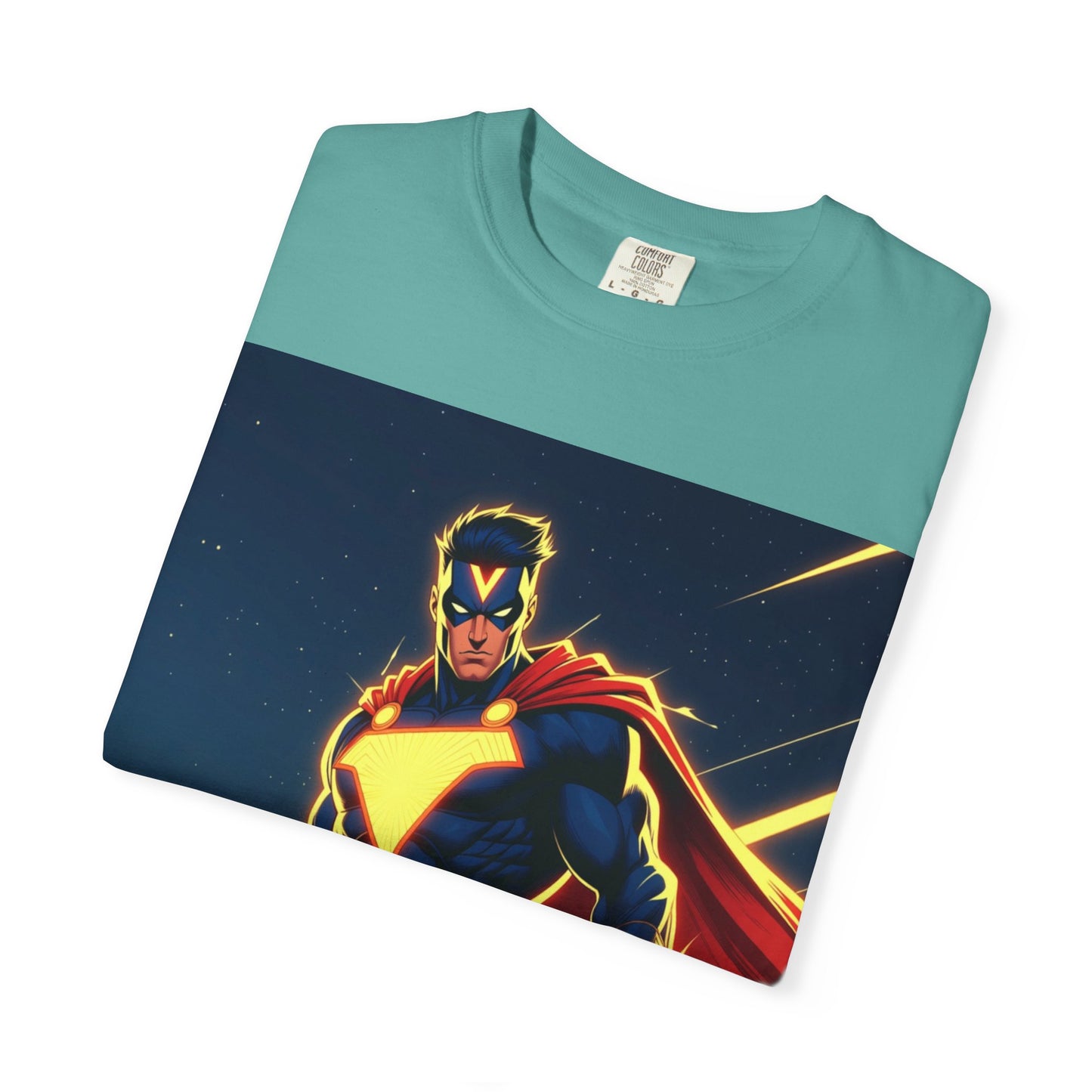 Superhero Graphic T-Shirt – Bold Cape Hero Design