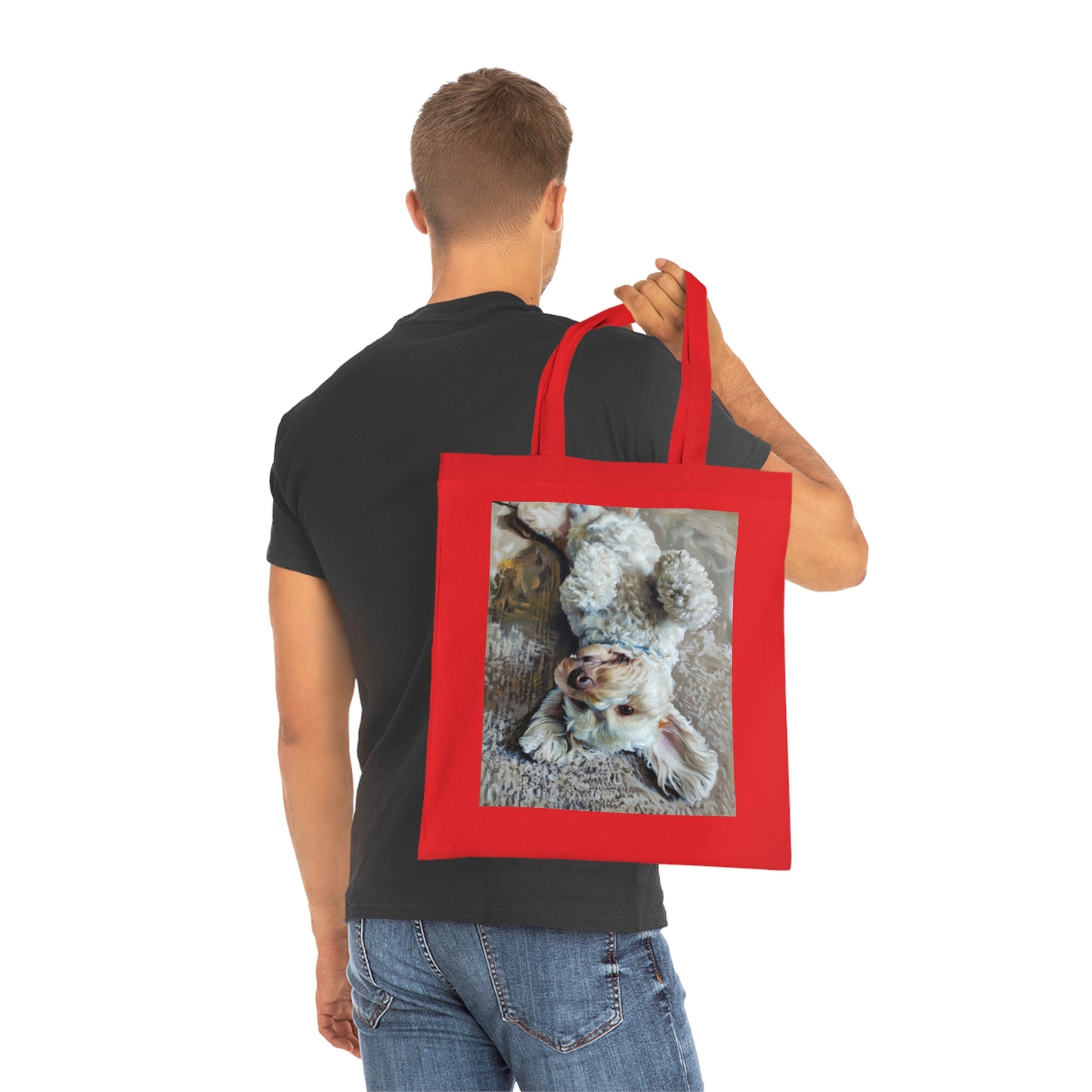 Cute Puppy Photo Cotton Tote — Adorable Dog Lover Gift Tote Bag