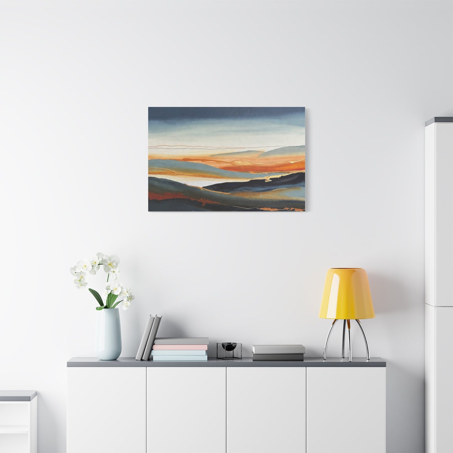 Abstract Coastal Sunset Canvas Print — Matte Stretched Wall Art
