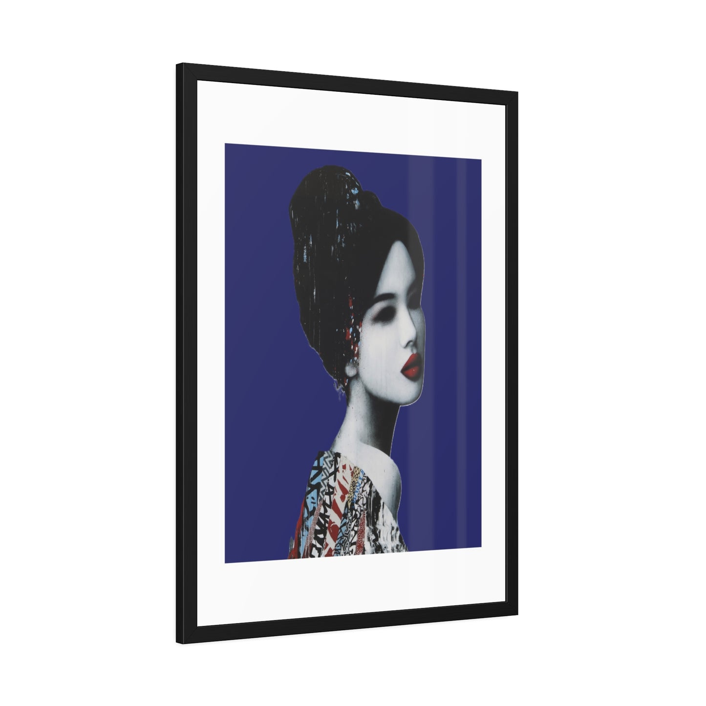 Geisha Portrait - Framed Paper Posters
