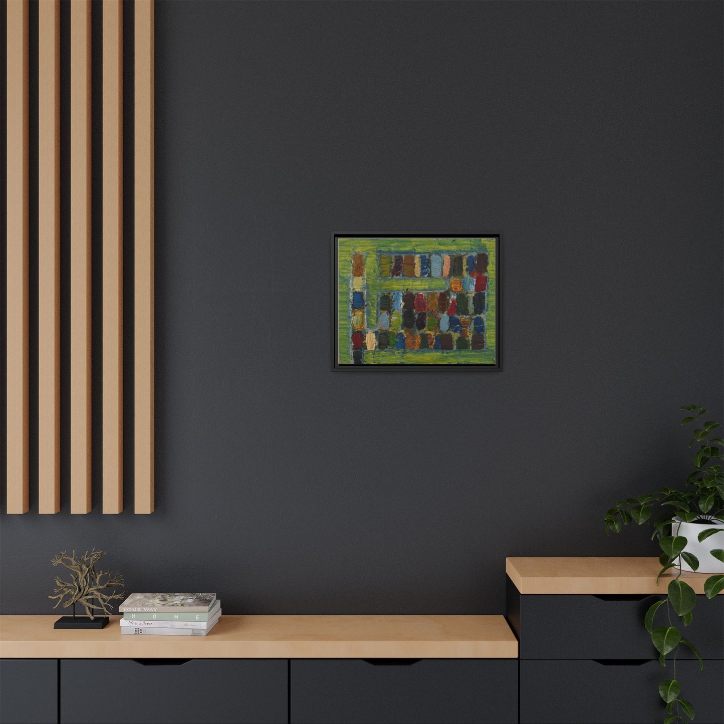 JMC-1970-3 by Jean-Michel Coulon Matte Canvas Framed Wall Art Print
