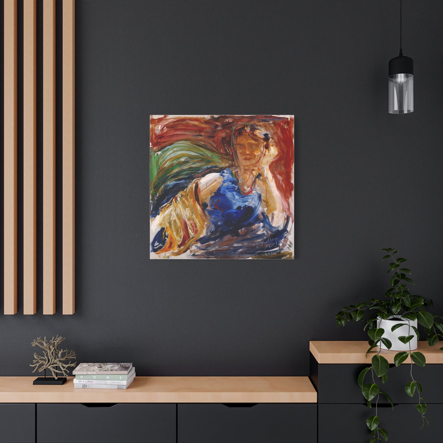 Portrait of hyllis Sjostrom by Akseli Gallen-Kallela Canvas Wall Art Print