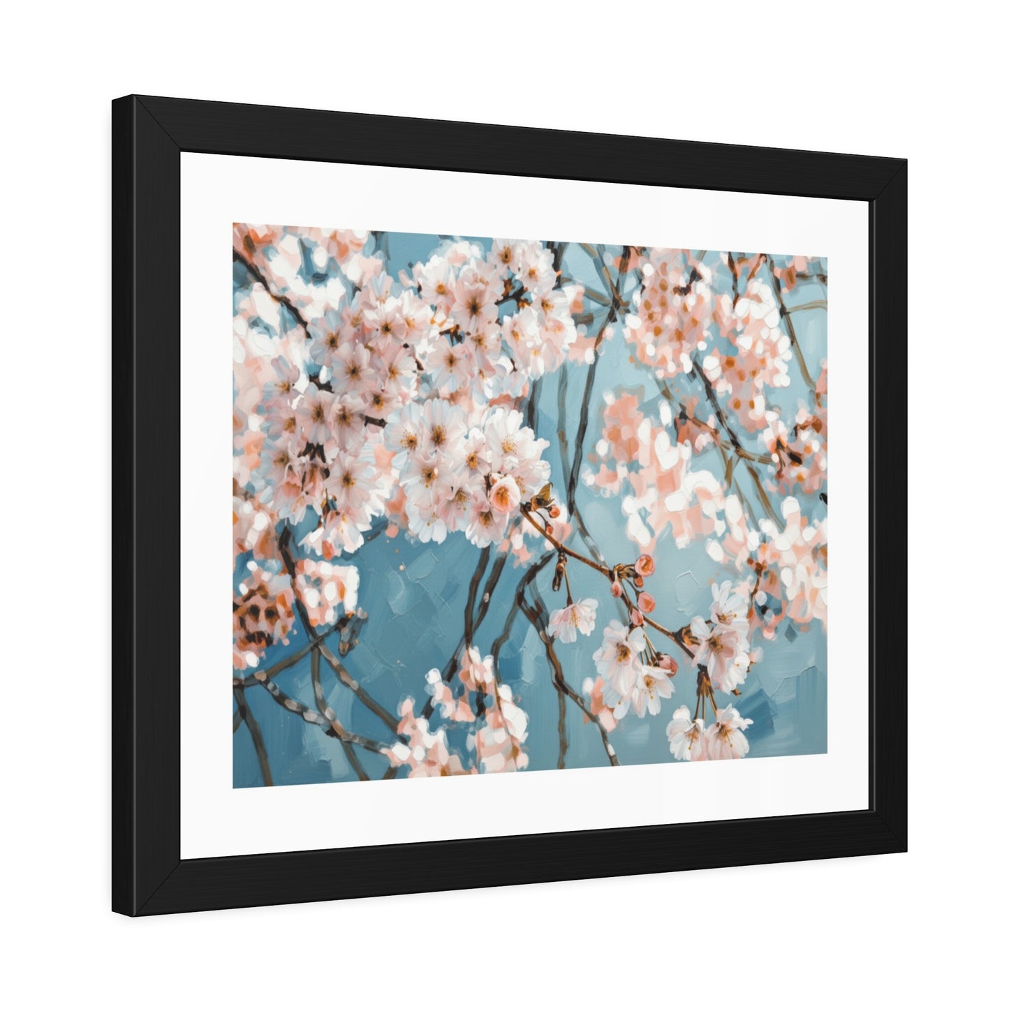 Cherry Blossom Framed Poster — Floral Wall Art Print
