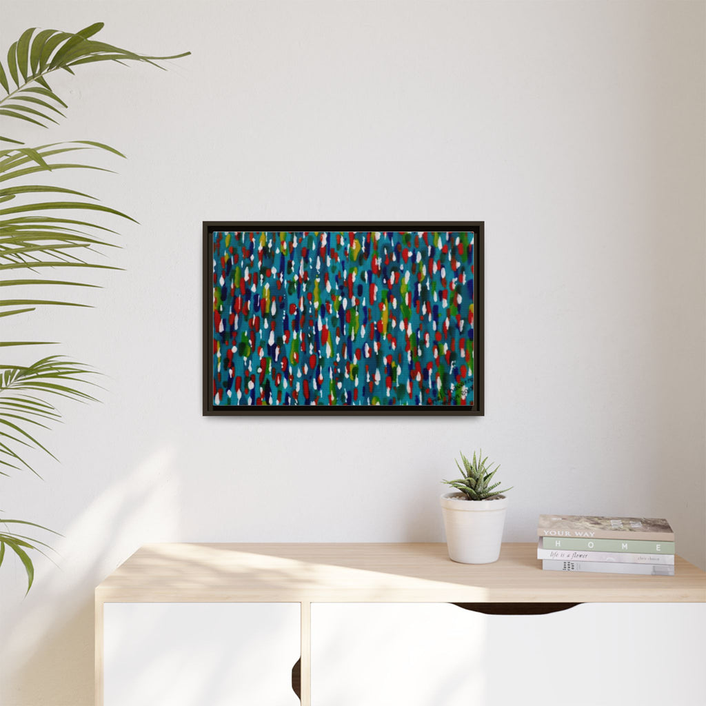 Colours Of The Soul Reflecting On Water by Ariel Chavarro Avila Matte Canvas Framed Art