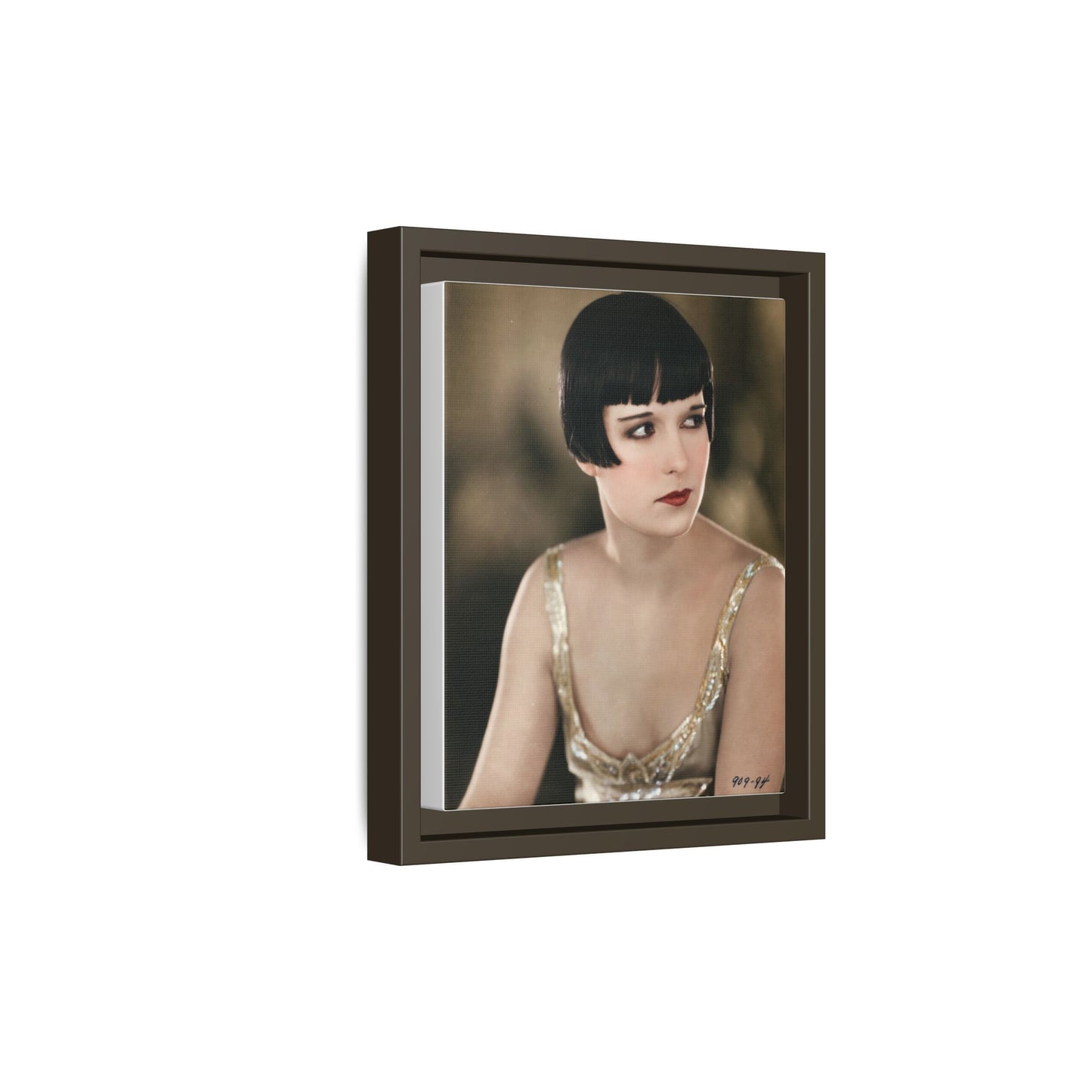 Vintage Louise Brooks Portrait Matte Canvas Framed Wall Art