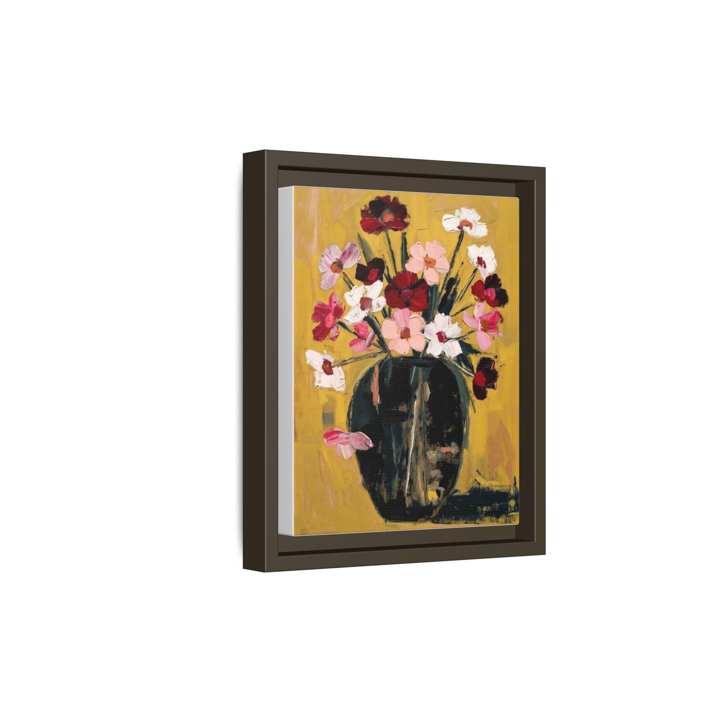 Framed Matte Canvas Floral Still Life Wall Art
