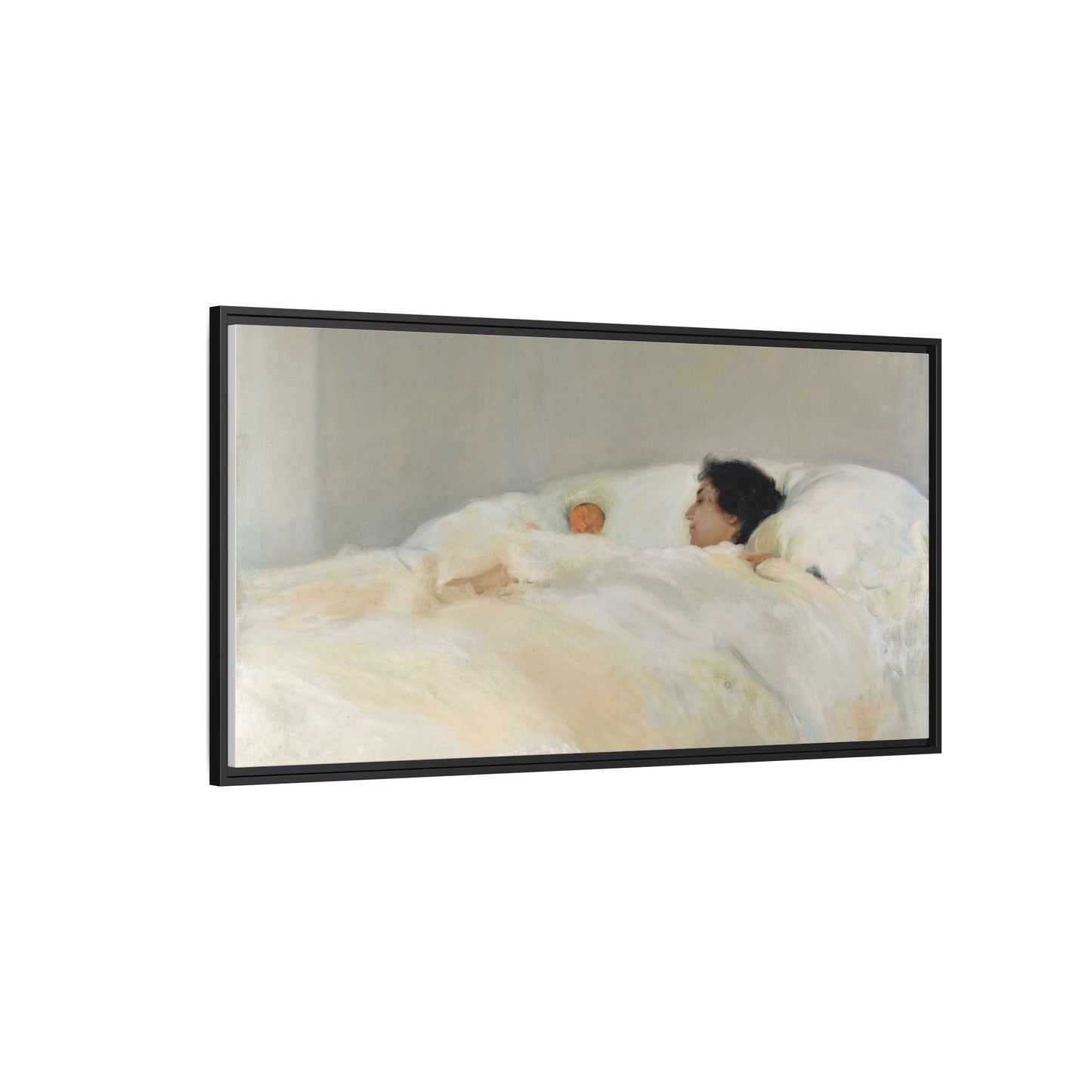 Mother by Joaquin Sorolla y Bastida Framed Matte Canvas Wall Art Print