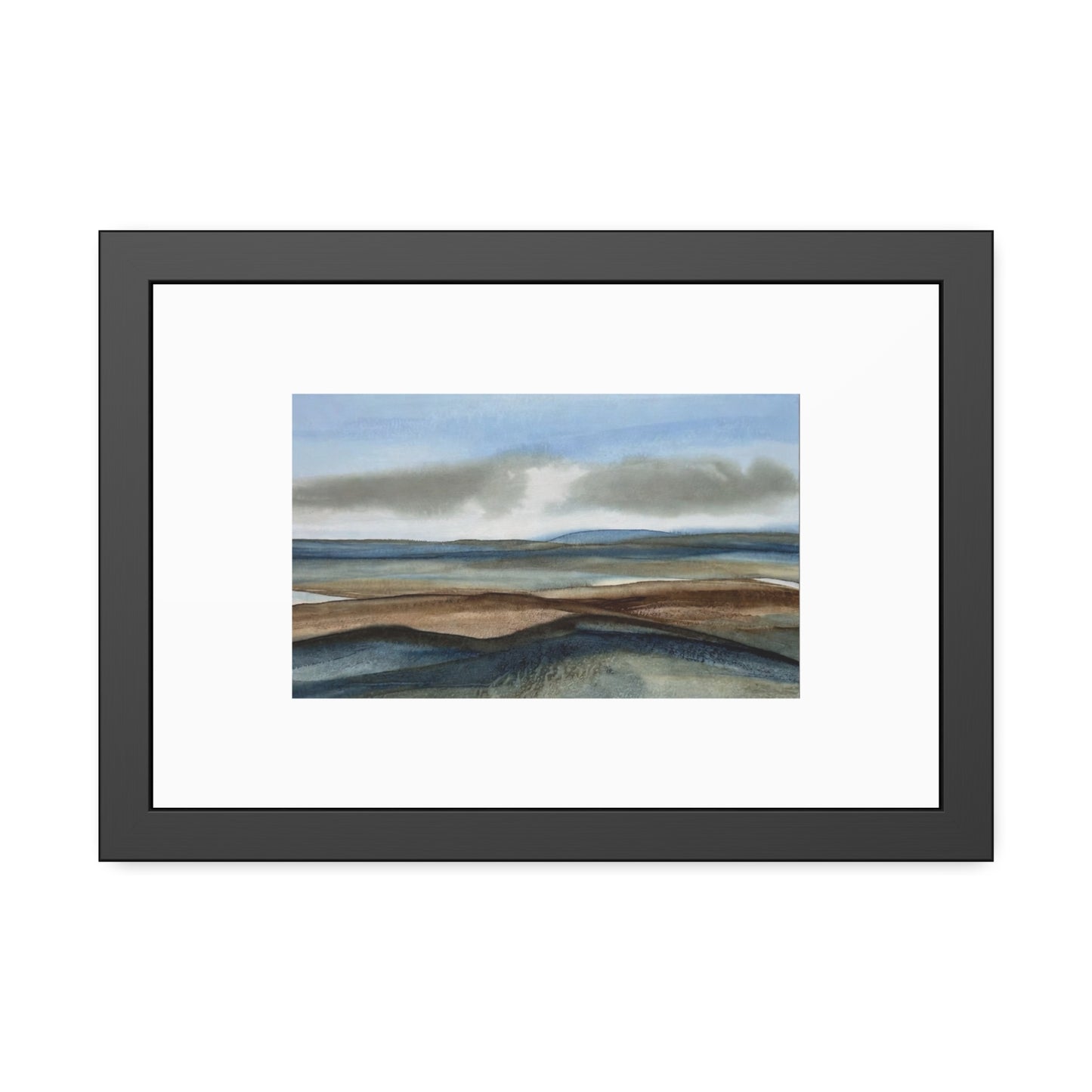 Framed Coastal Landscape Poster — Serene Seascape Wall Art Print