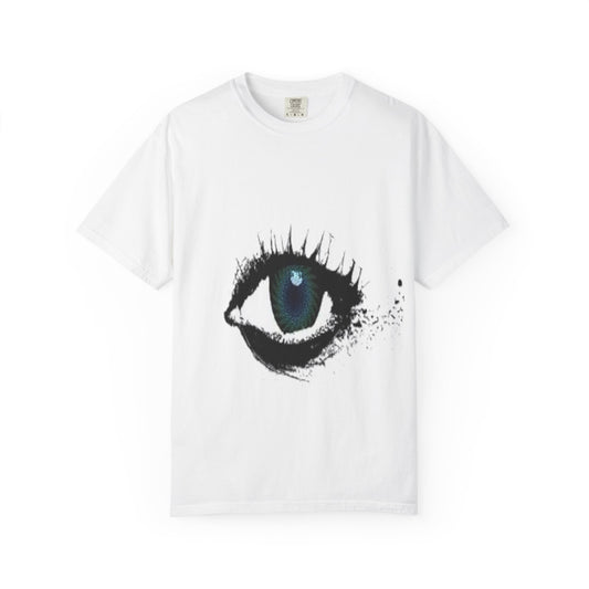 Eye Graphic T-Shirt — Blue Iris Grunge Art Tee