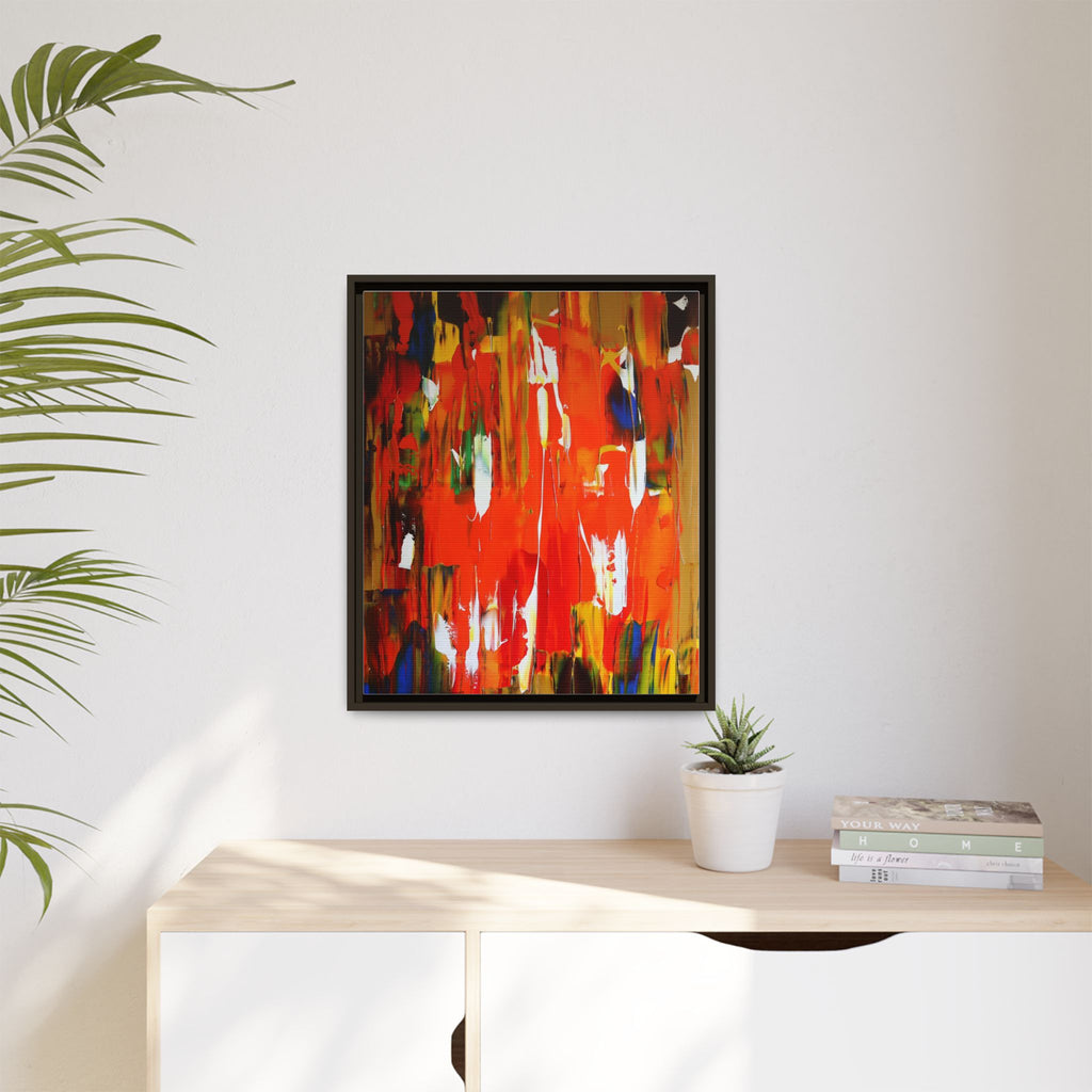 Burn baby burn by Norman Barrett Framed Matte Canvas Wall Art