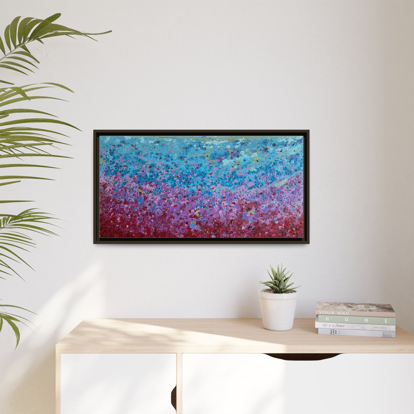 Bloom by Unknown Framed Matte Canvas Abstract Floral Field Wall Art