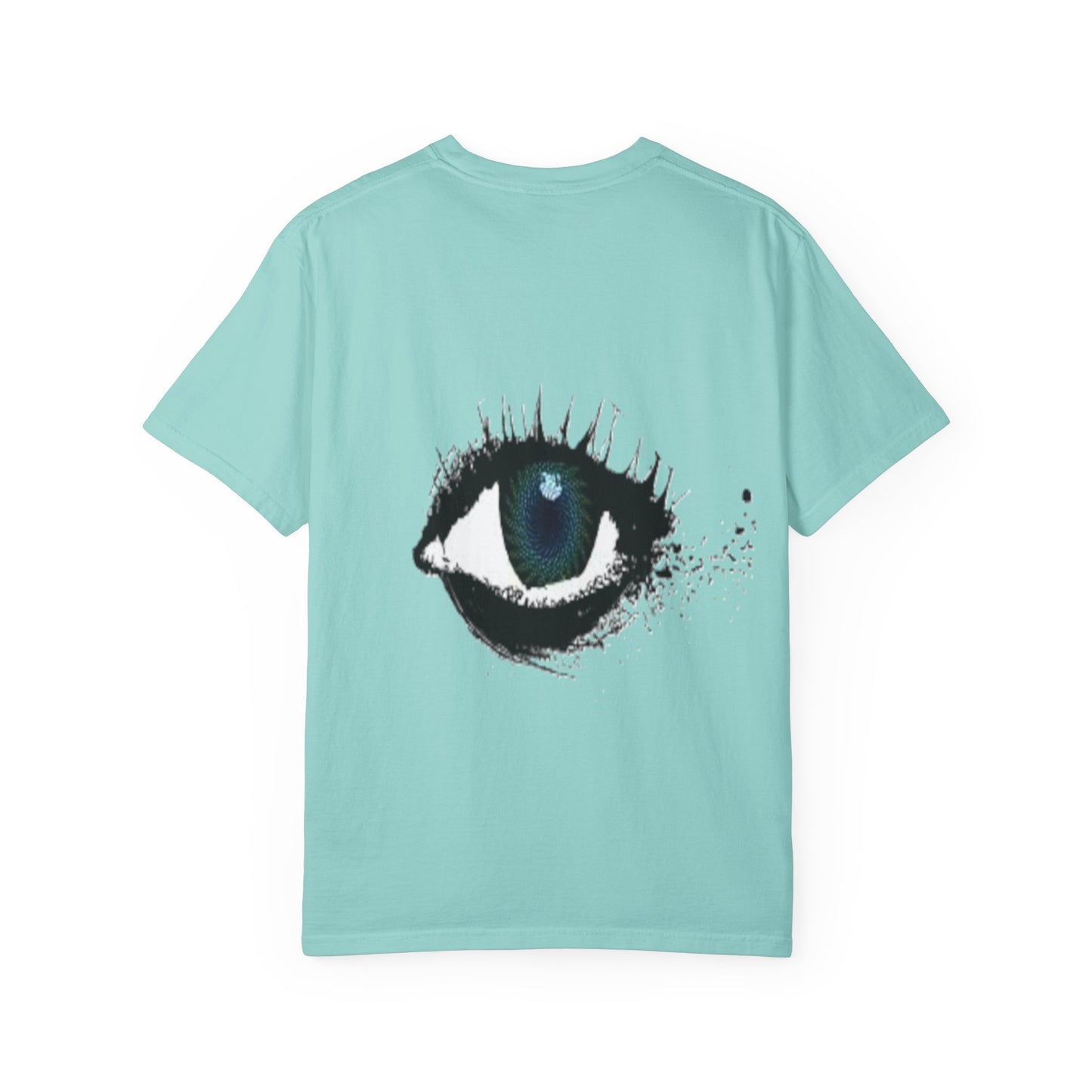 Eye Graphic T-Shirt — Blue Iris Grunge Art Tee