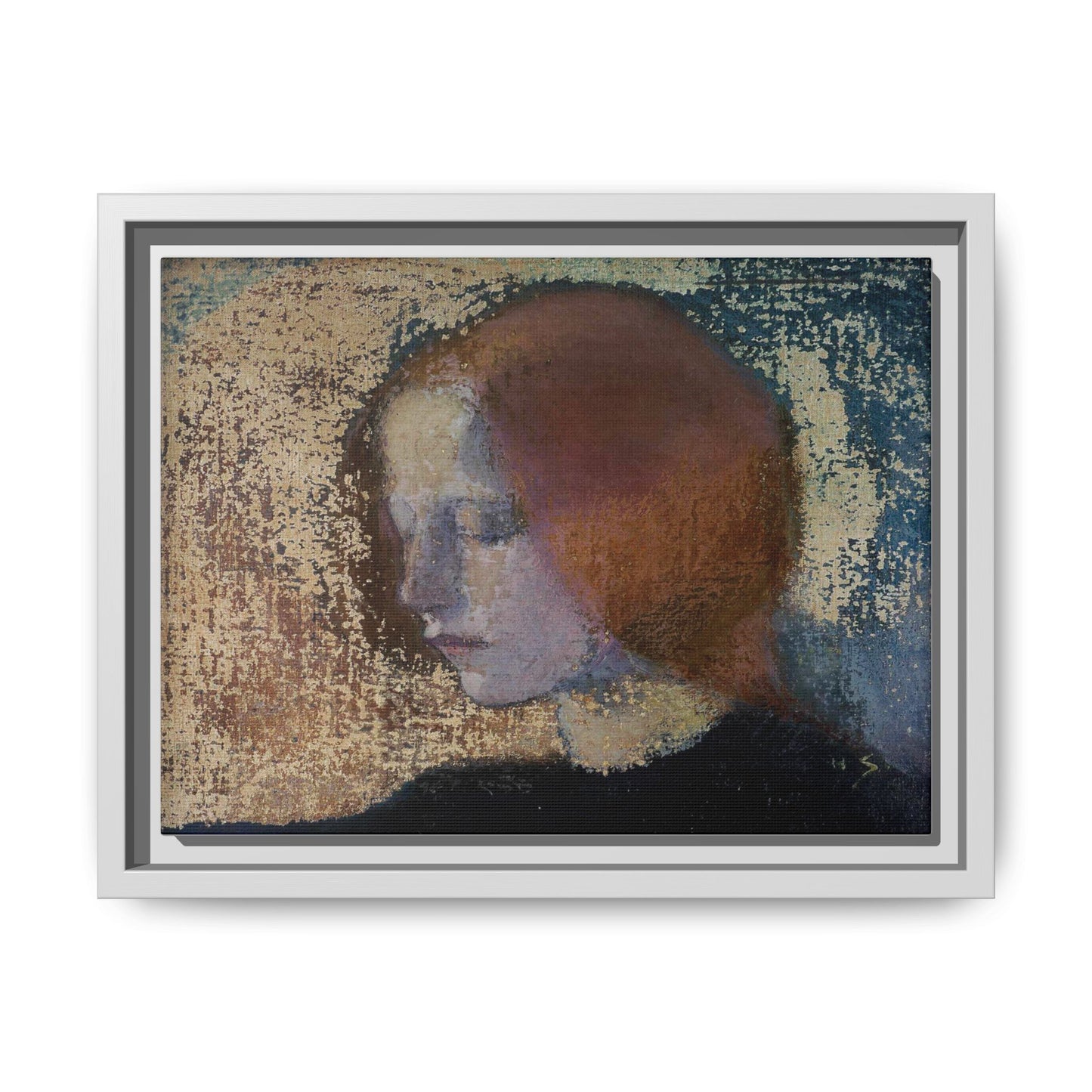Fragment by Helena Schjerfbeck Framed Matte Canvas Art Print