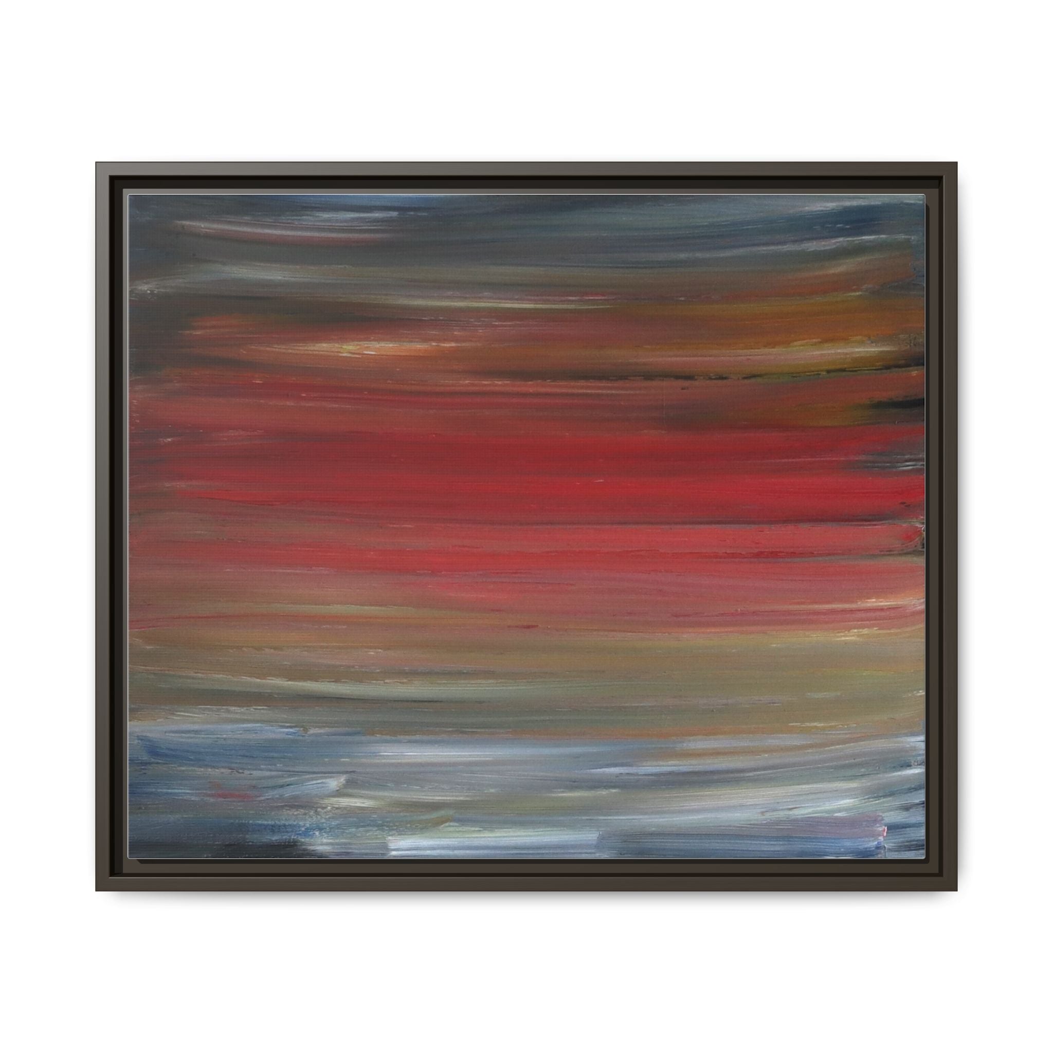 Misty morning by Norman Barrett Framed Matte Canvas Wall Art