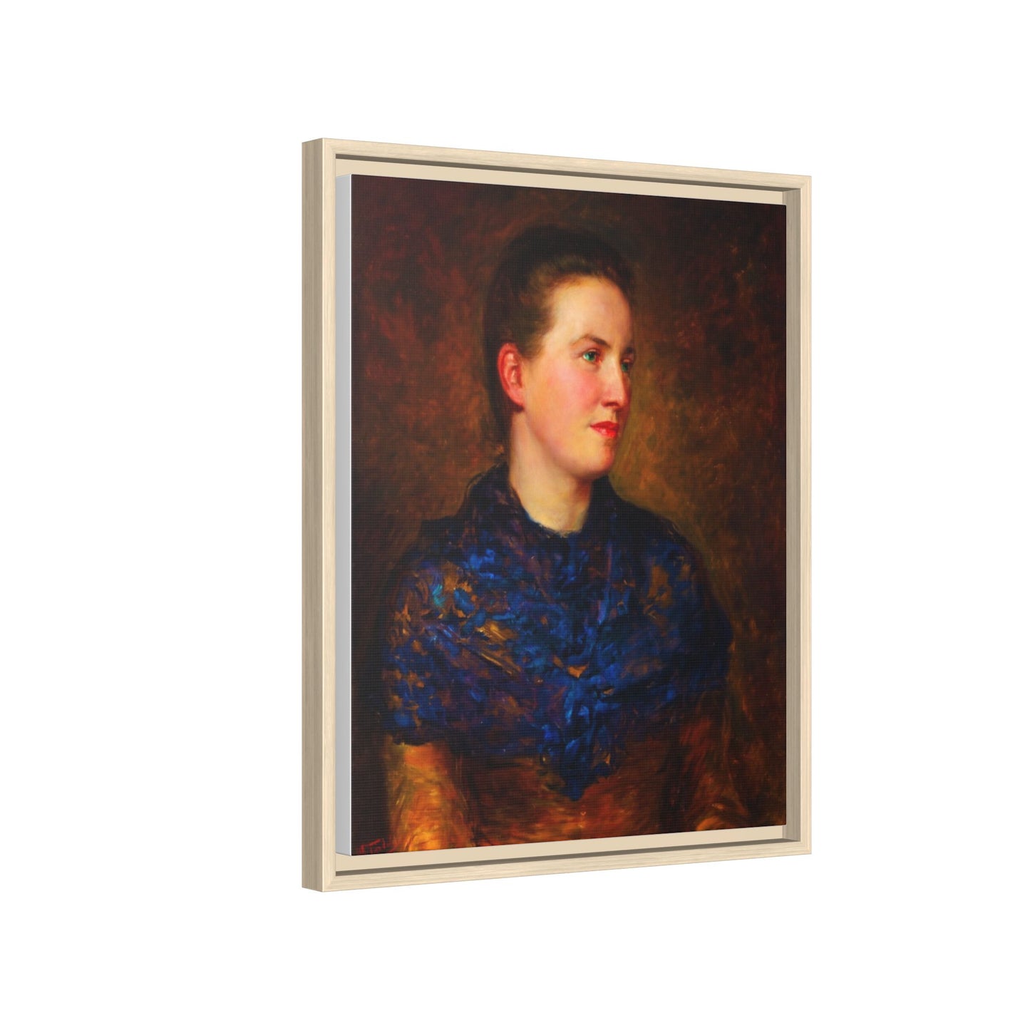 Framed Matte Canvas Portrait Print — Classic Victorian Woman Wall Art