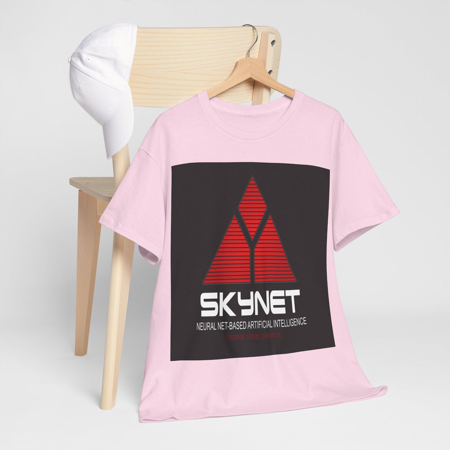 Skynet Logo Tee — Retro Red AI Graphic T-Shirt