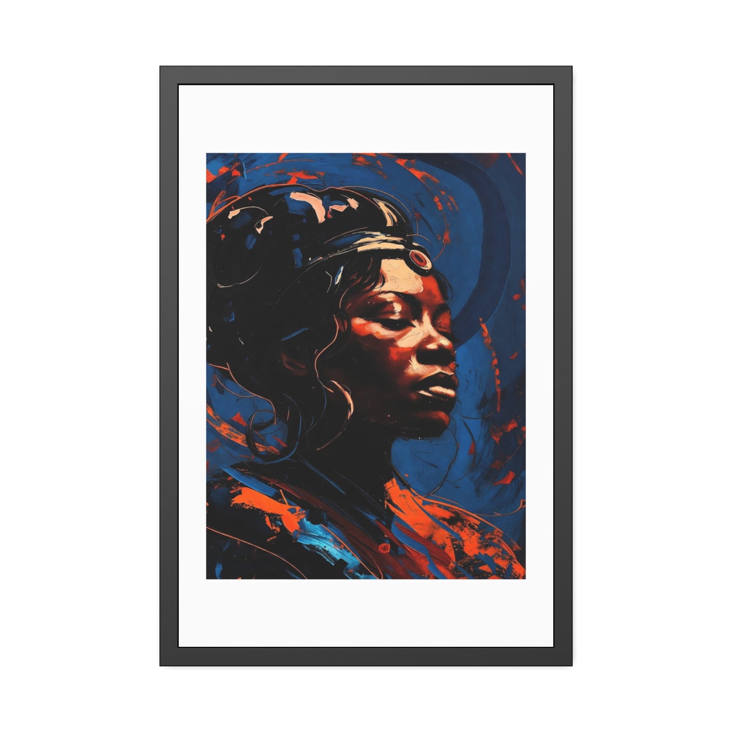 Framed Art Poster — Bold Abstract Portrait Wall Art