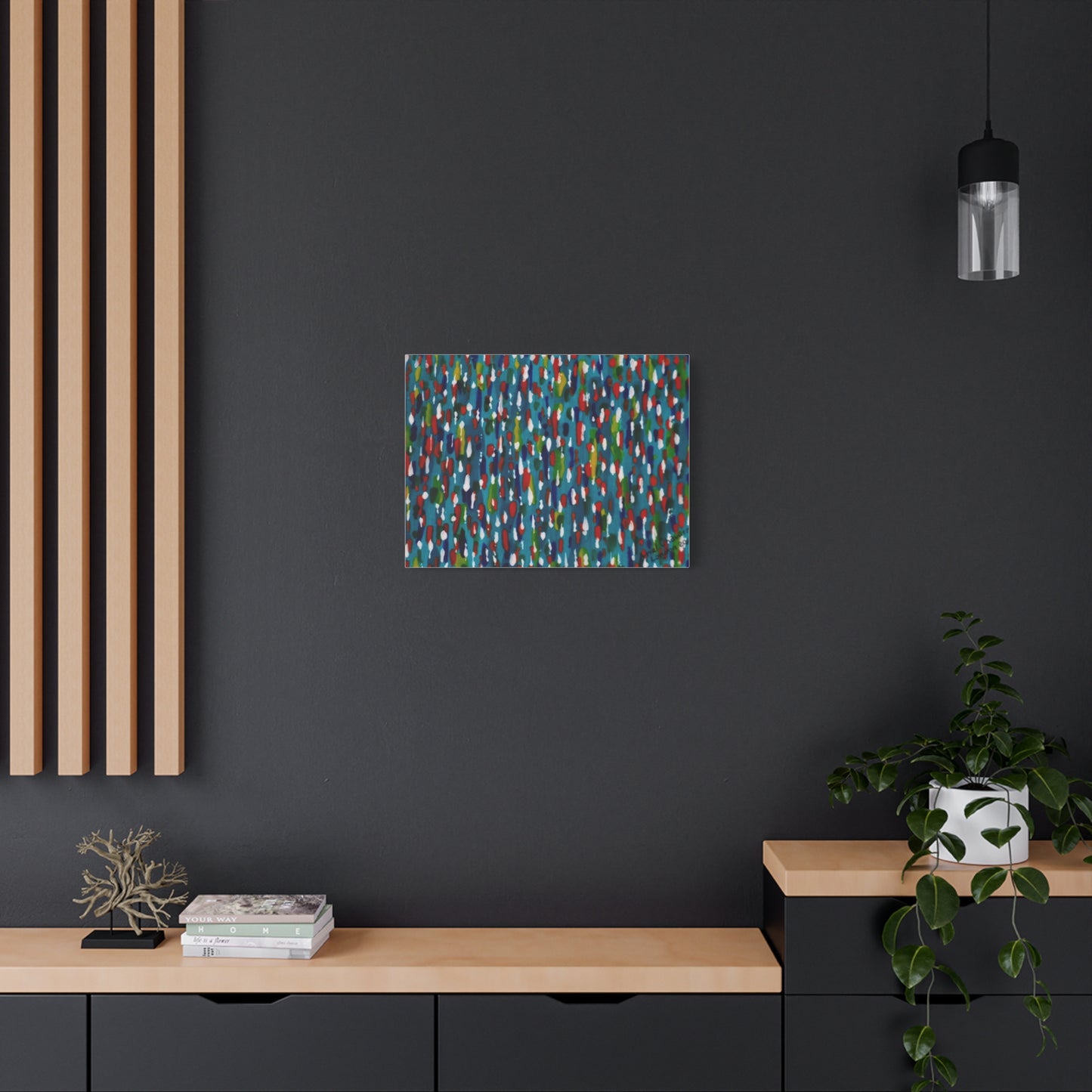 Colours Of The Soul Reflecting On Water by Ariel Chavarro Avila Matte Canvas Wall Art