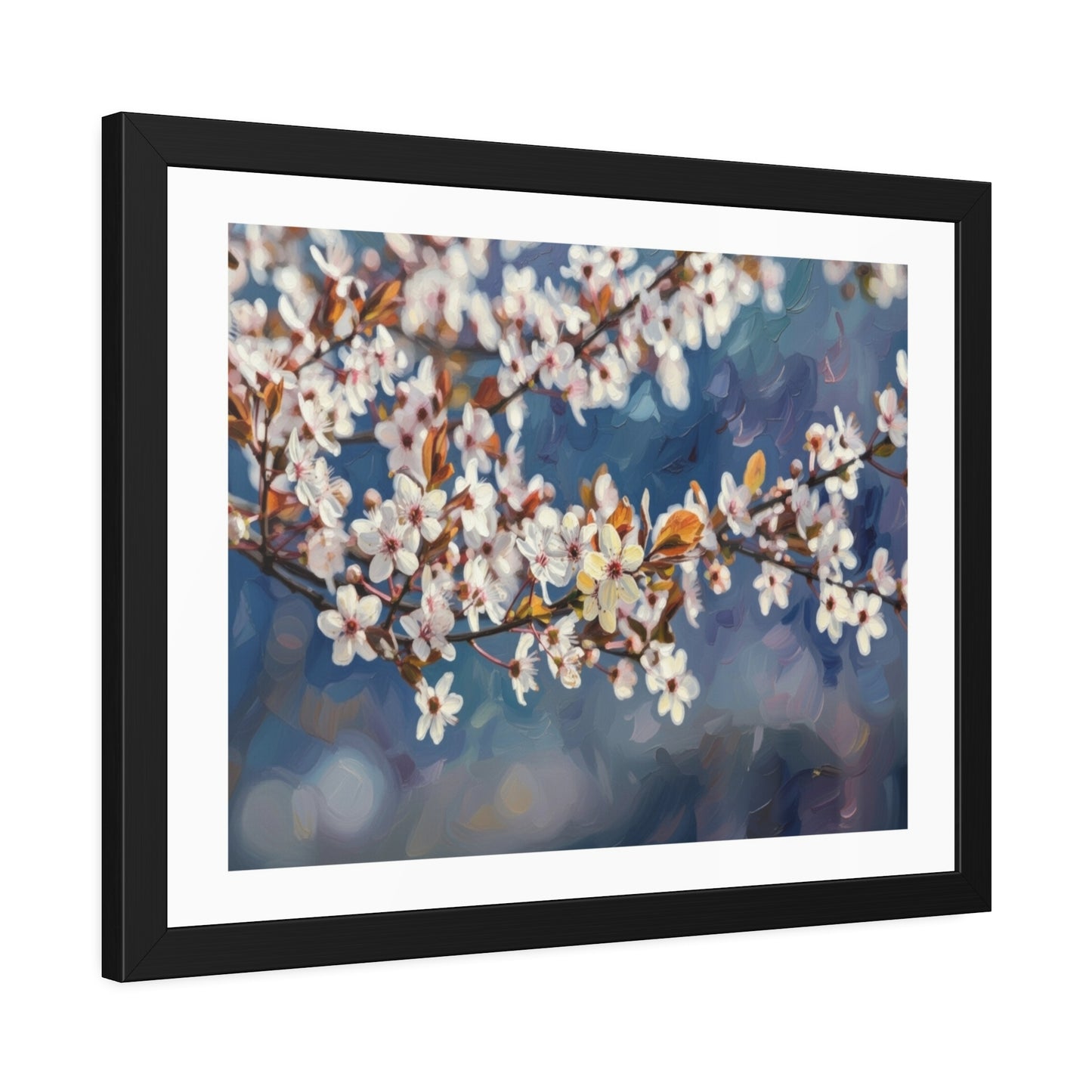Cherry Blossom Branch Framed Poster — Floral Spring Wall Art Print