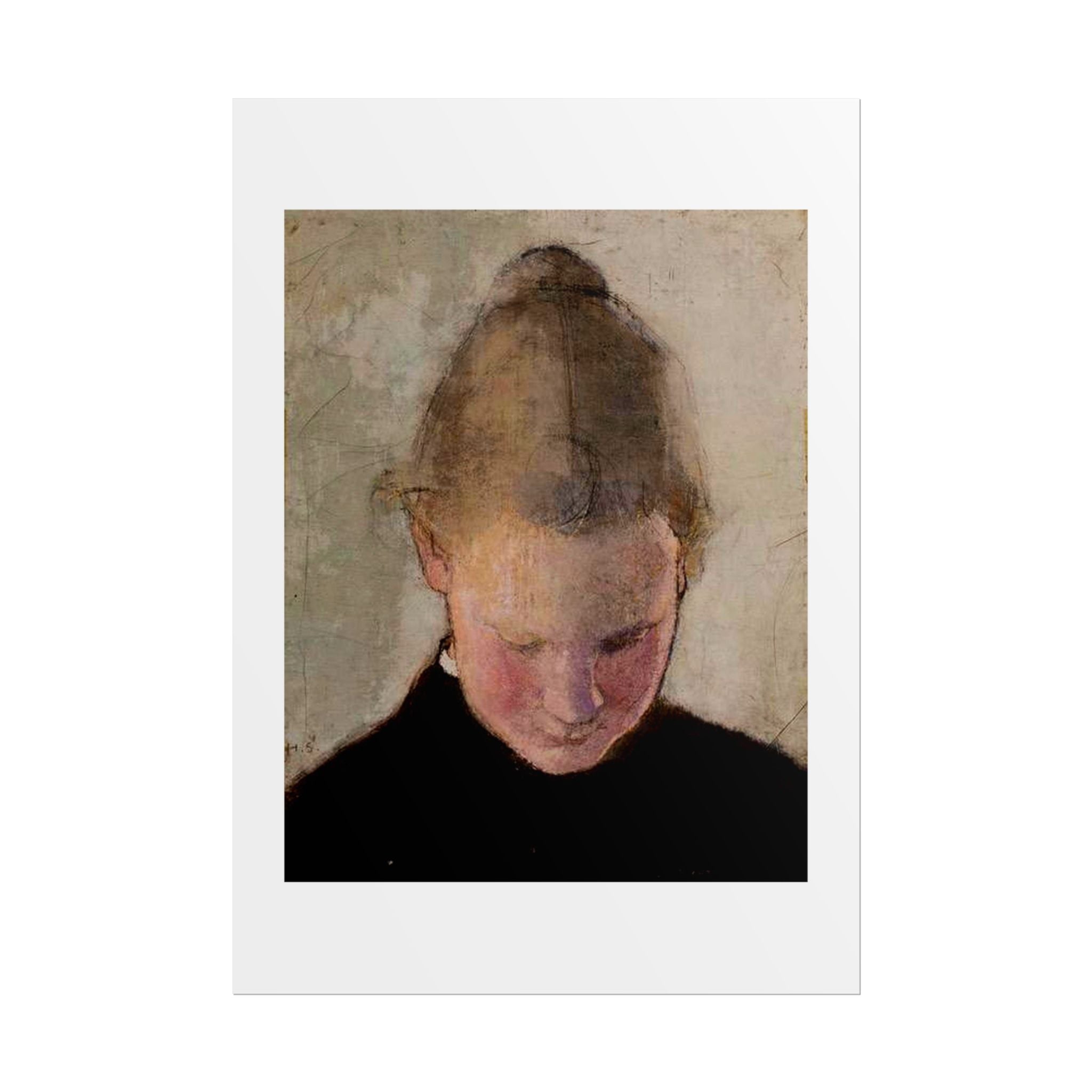 Lukeva tytto by Helena Schjerfbeck Wall Art Print