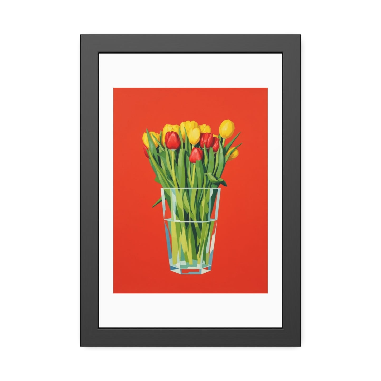 Tulip Bouquet Framed Poster — Bright Floral Wall Art