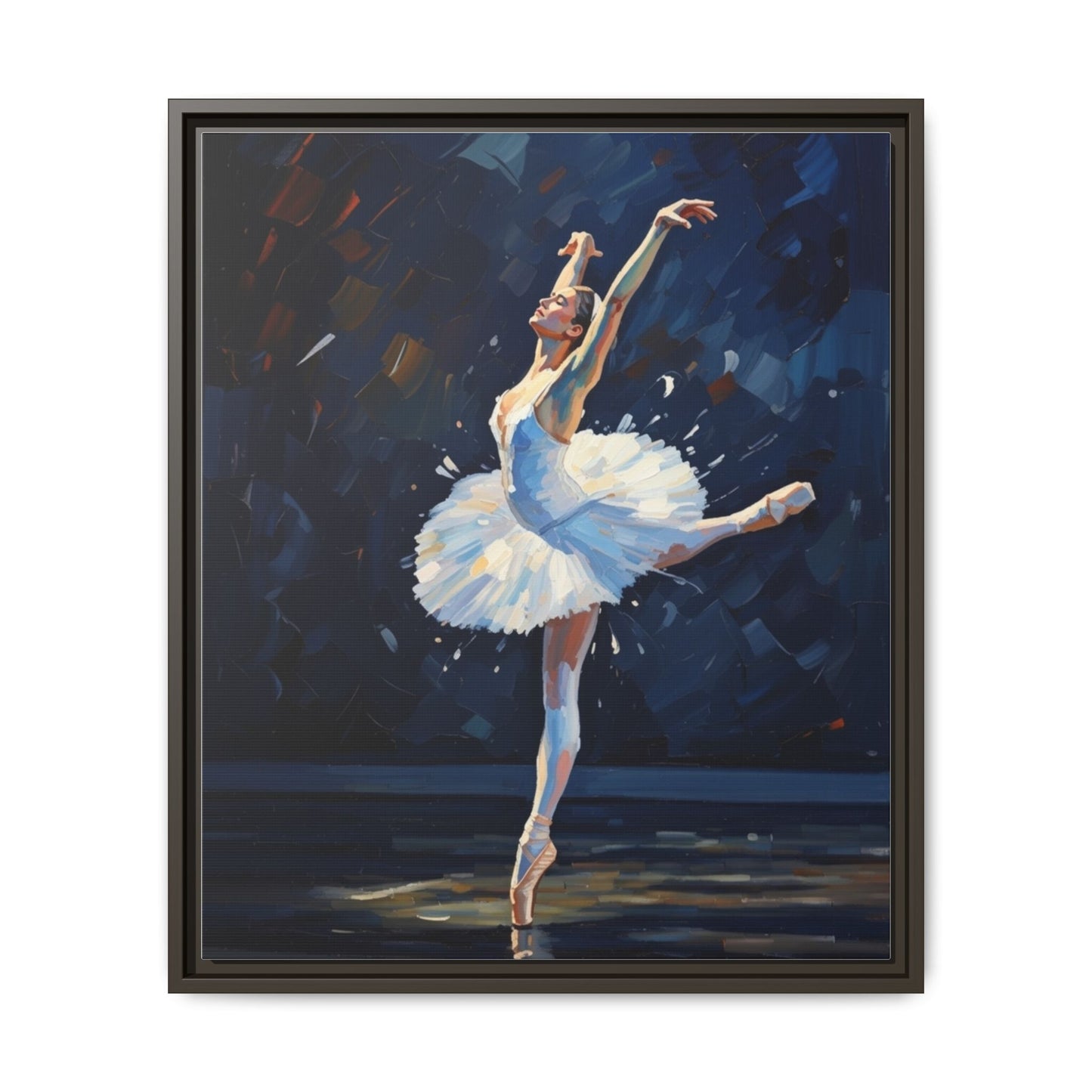 Ballerina Ballet Canvas Print — Framed Matte Wall Art