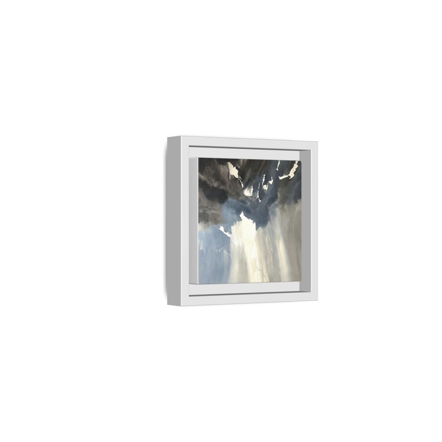 Framed Matte Canvas Art — Moody Abstract Sky Painting