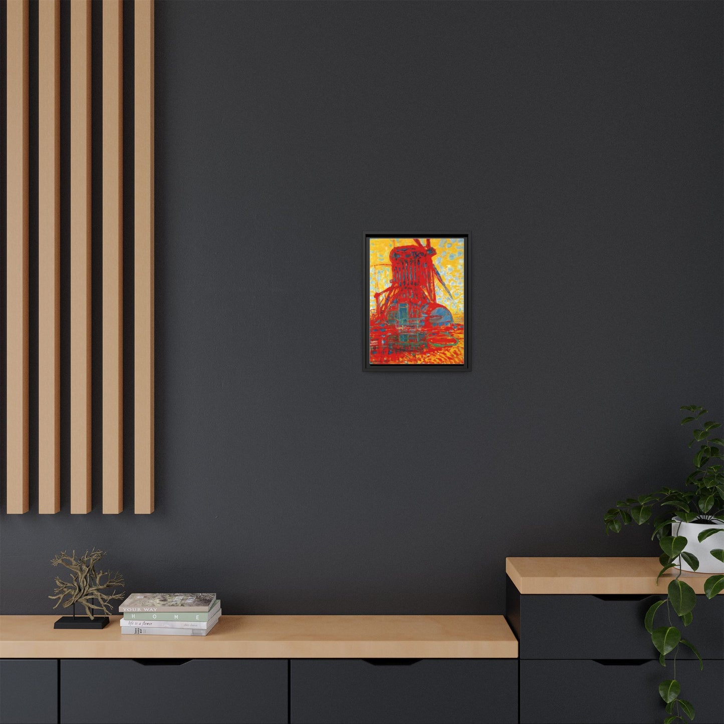 Mill by Sunlight by Piet Mondrian Matte Framed Canvas Wall Art Print