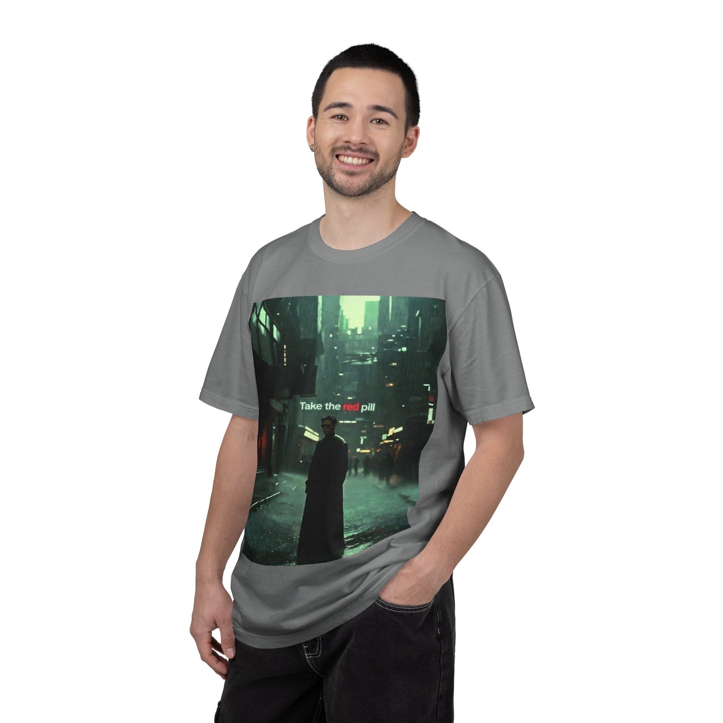 Take the Red Pill T-Shirt — Cyberpunk Noir Graphic Tee