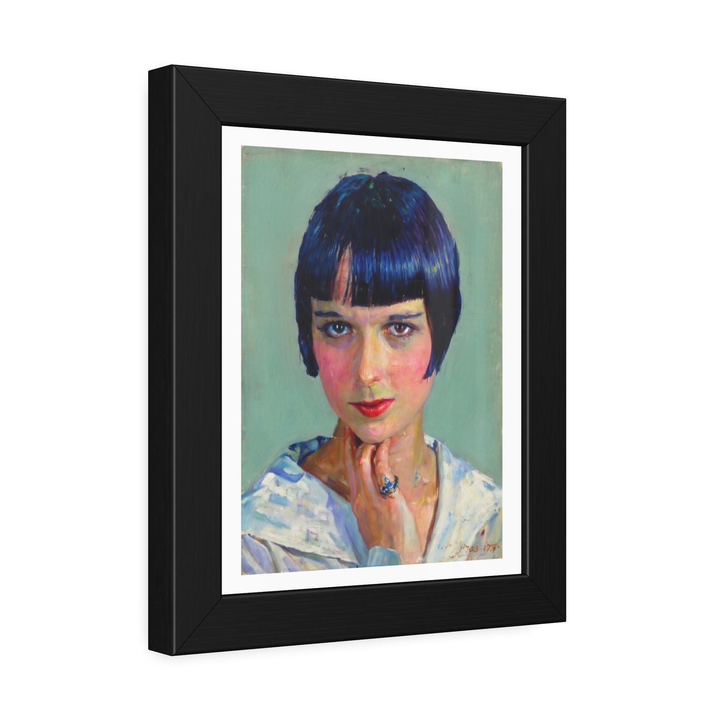 Vintage Portrait Framed Poster — 1920s Flapper Art Print