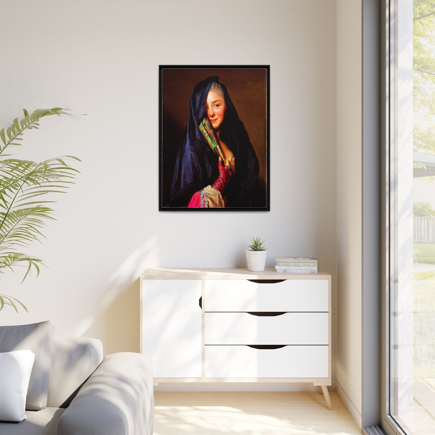Framed Matte Canvas Wall Art — Classical Portrait Print