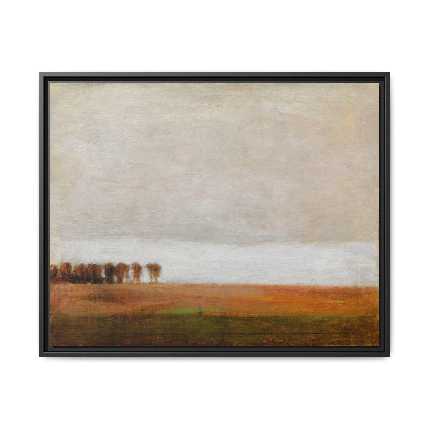 View of Jaegersborg Allé, North of Copenhagen by Vilhelm Hammershøi Framed Matte Canvas Wall Art Print