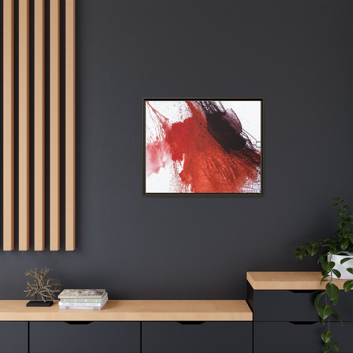 Flame by Natalija Miladinovic Matte Canvas Framed Wall Art
