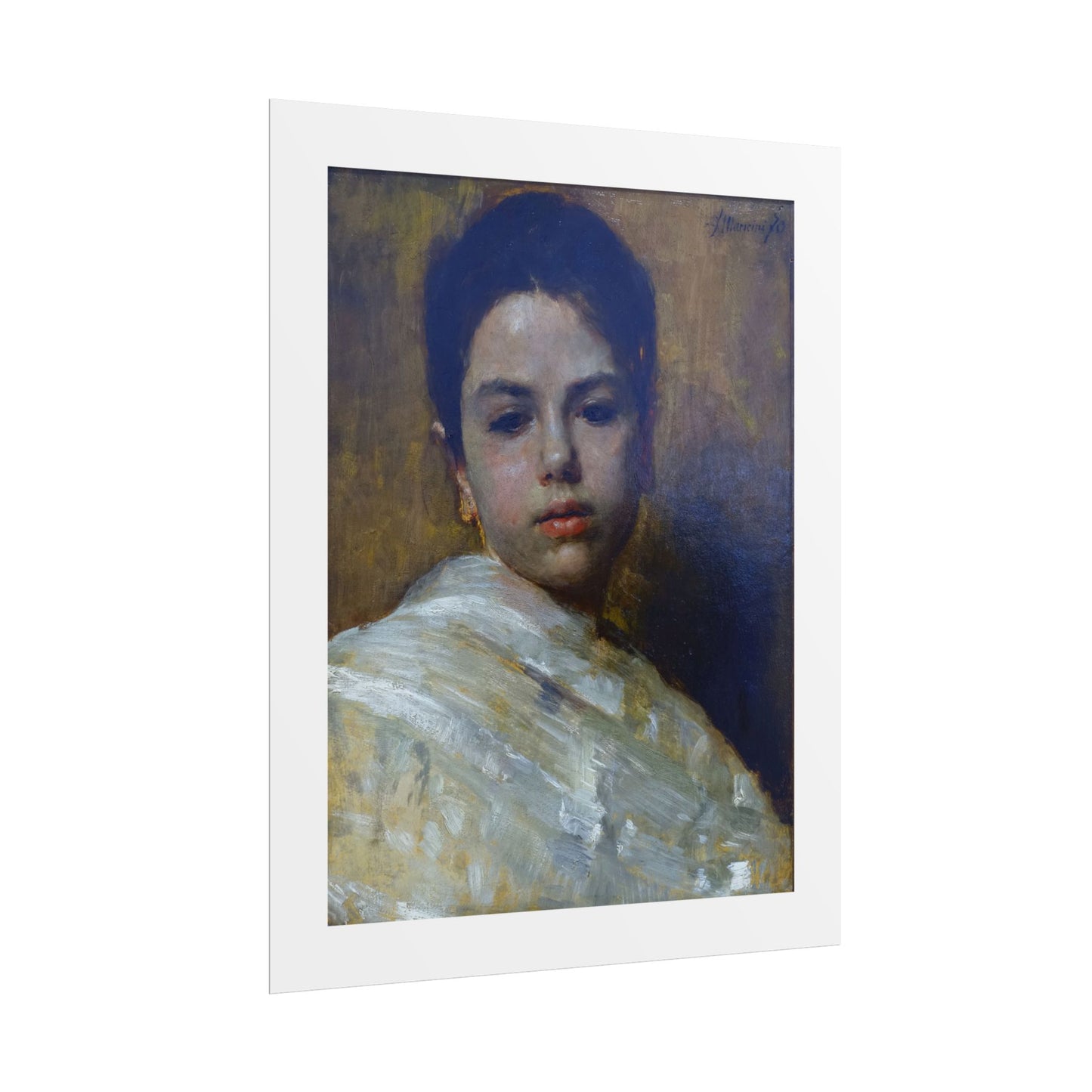 Carminella by Antonio Mancini Wall Art Print