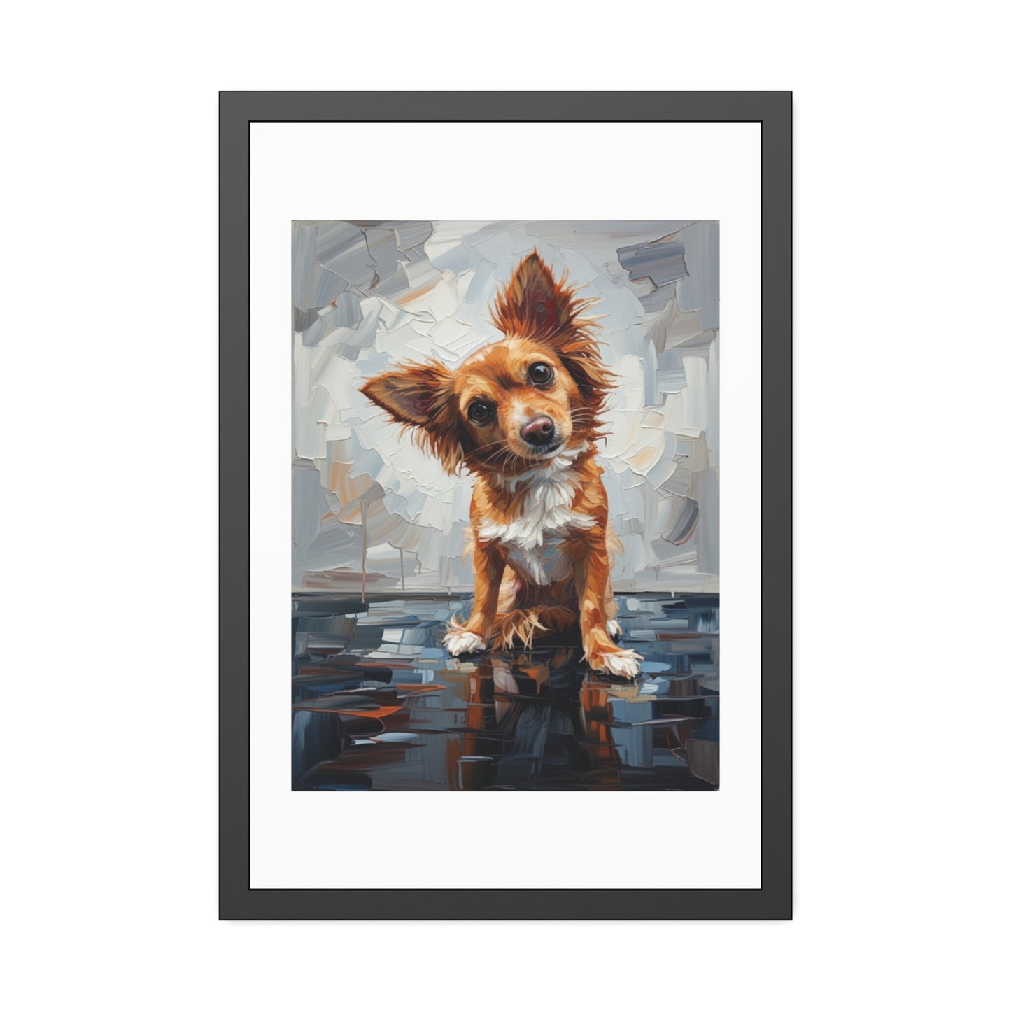 Dog Portrait Framed Poster — Cute Puppy Wall Art