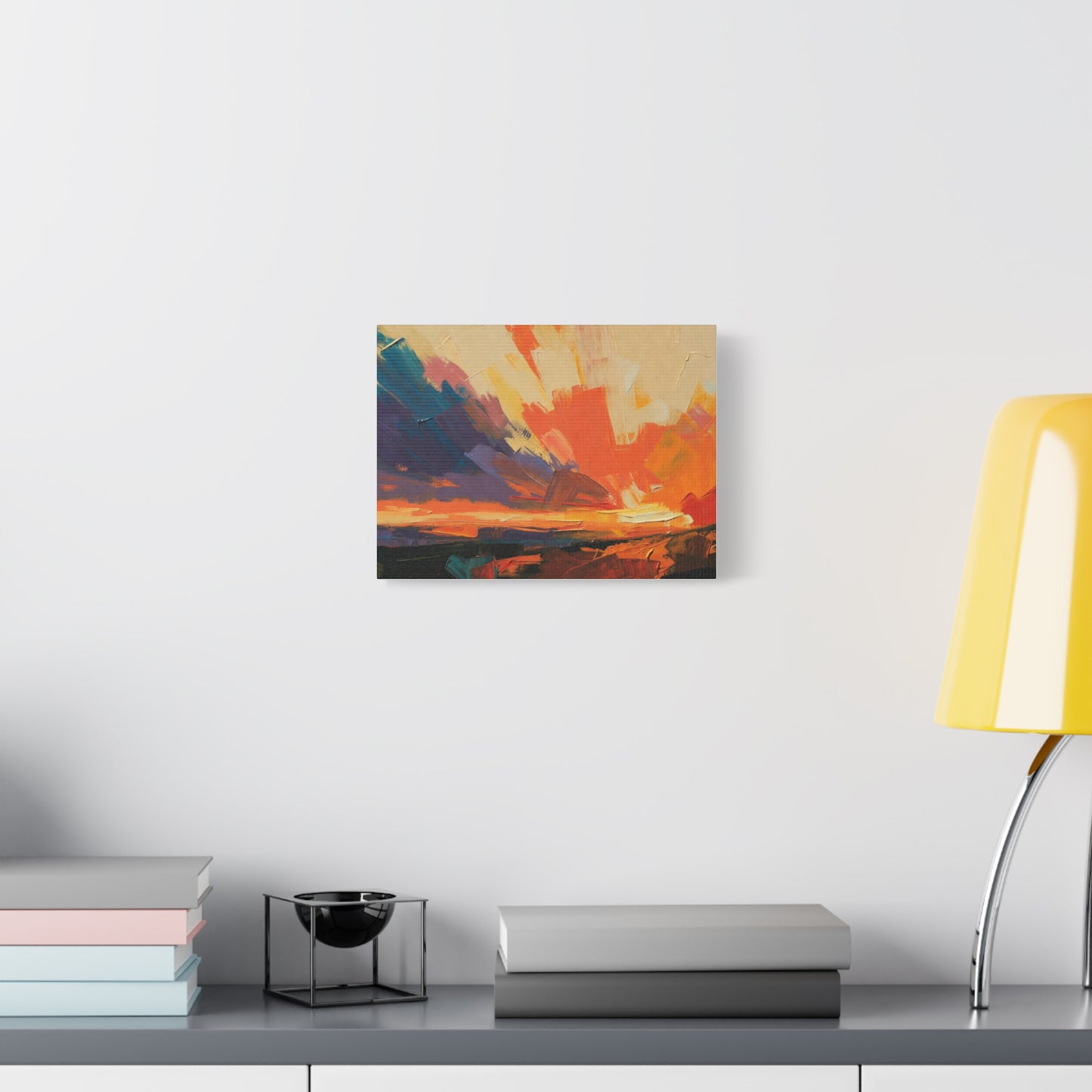 Abstract Sunset Landscape Canvas Print — Matte Stretched Wall Art